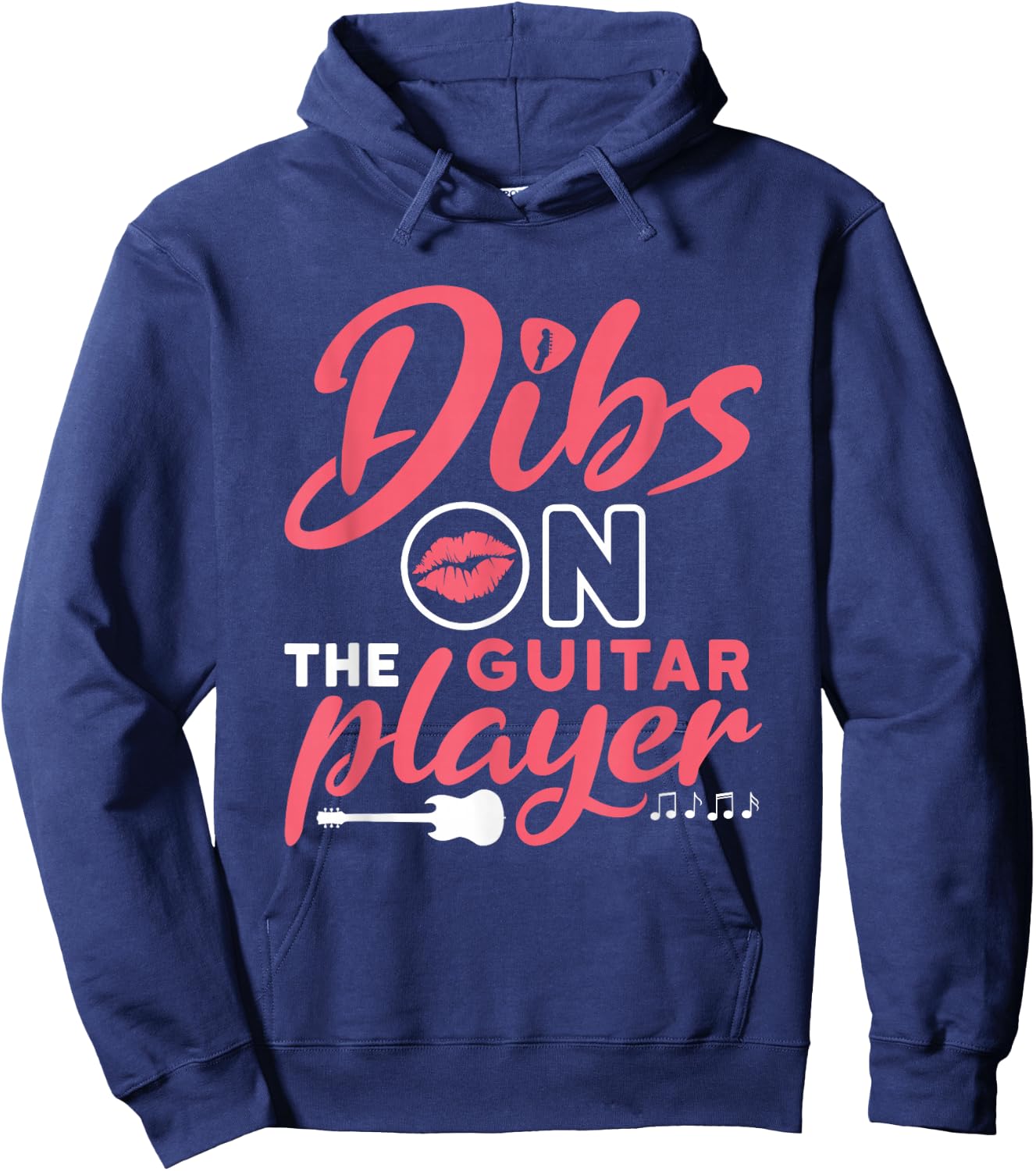 Dibs on the Guitar Player Guitarist Wife Girlfriend Fiance Hoodie - Hoodie | Navy