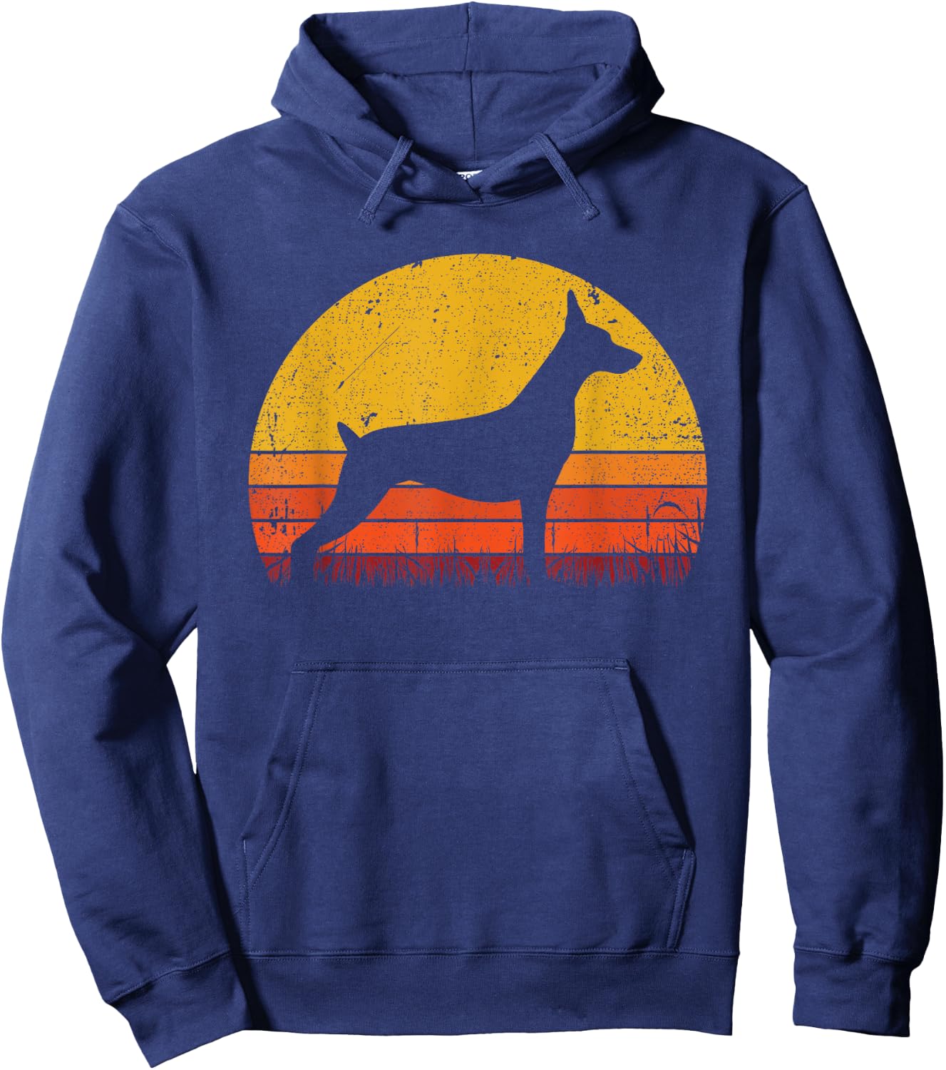 Retro Dobermann Shirt Dog Mom Dog Dad Vintage Doberman Hoodie - Hoodie | Navy