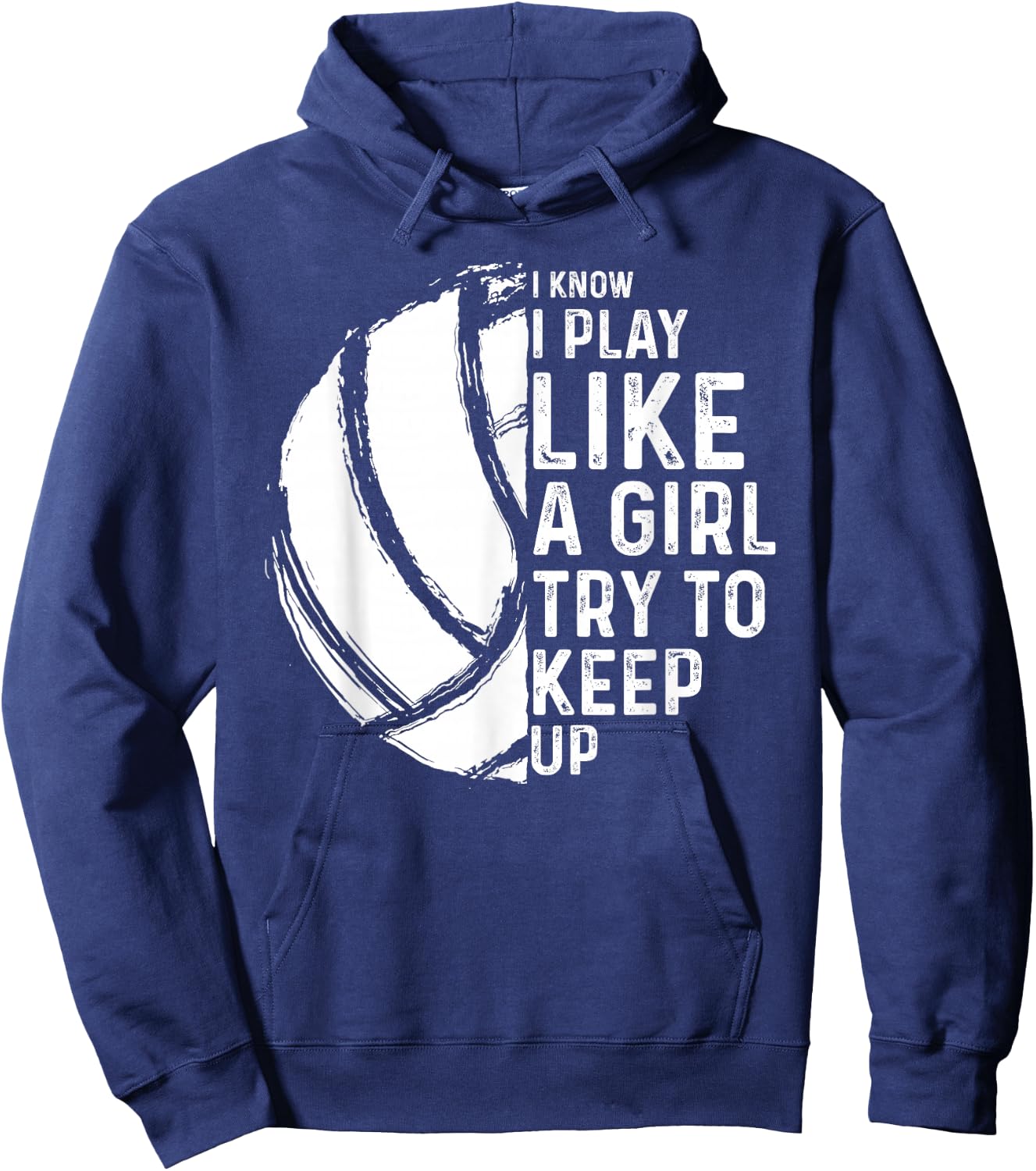 Funny Volleyball Design Girls Women Youth Teen Sports Lovers Hoodie - Hoodie | Navy