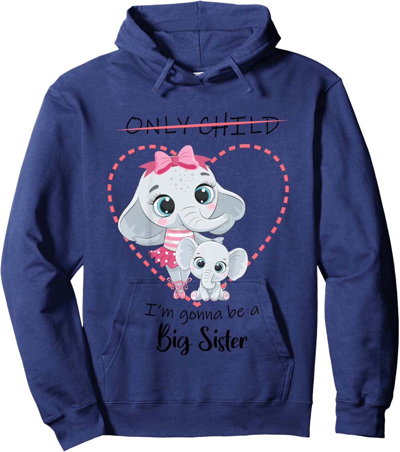 I'm gonna be a Big Sister 2026 Pregnancy Announcement Hoodie - Hoodie | Navy
