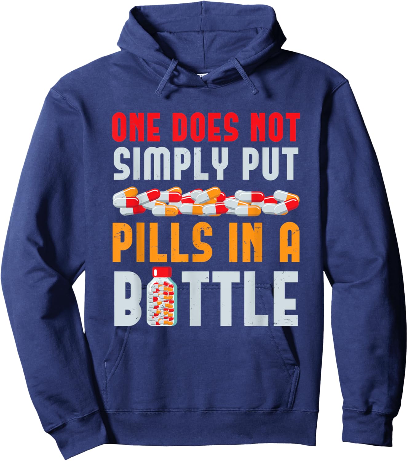 Pills In A Bottle Pharmacist Technician Hoodie - Hoodie | Navy