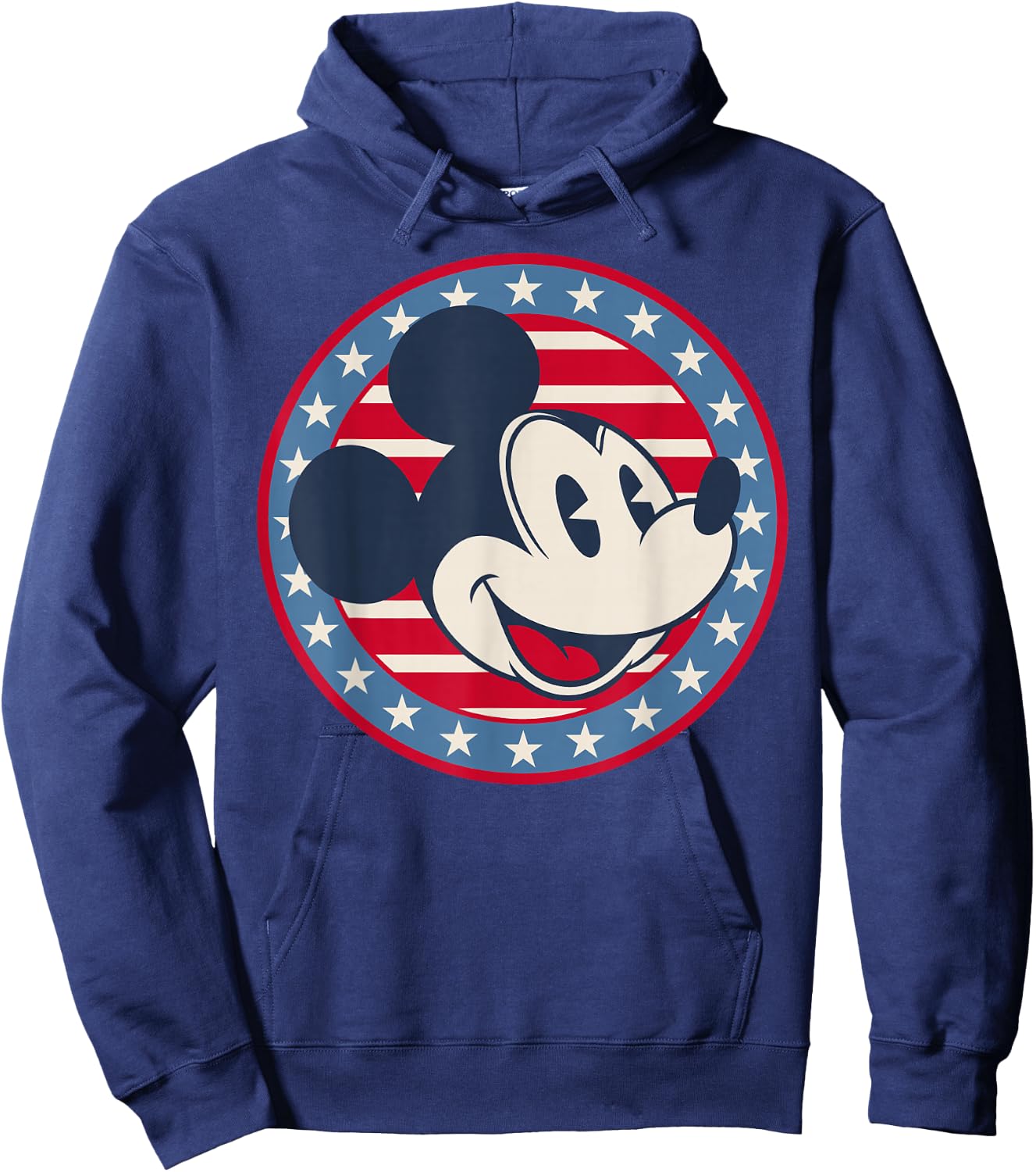 Disney Mickey Mouse Red White and Blue Retro Americana Hoodie - Hoodie | Navy