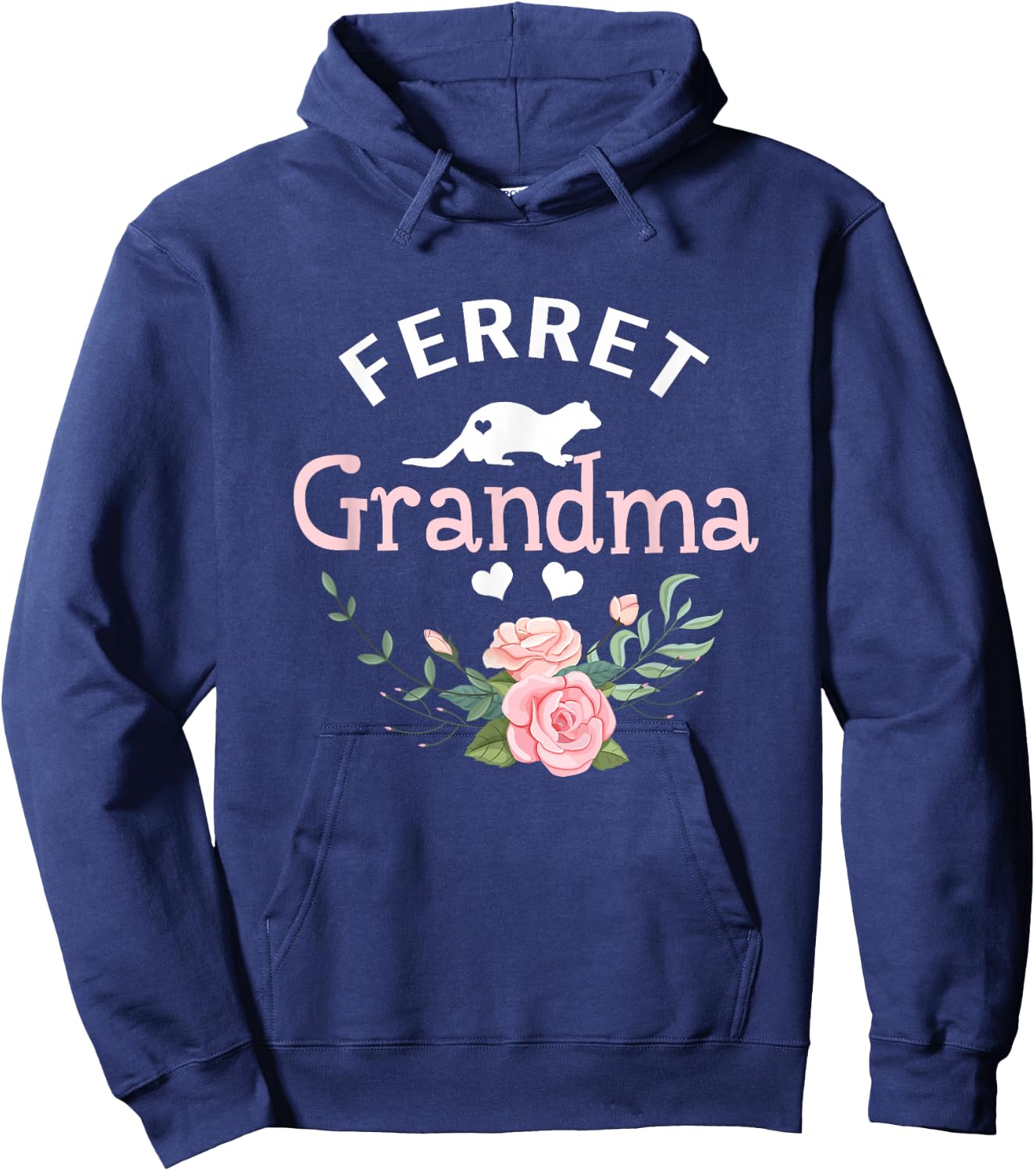 Ferret Grandma Gifts Mom Ferret Pet Lover Christmas Hoodie - Hoodie | Navy