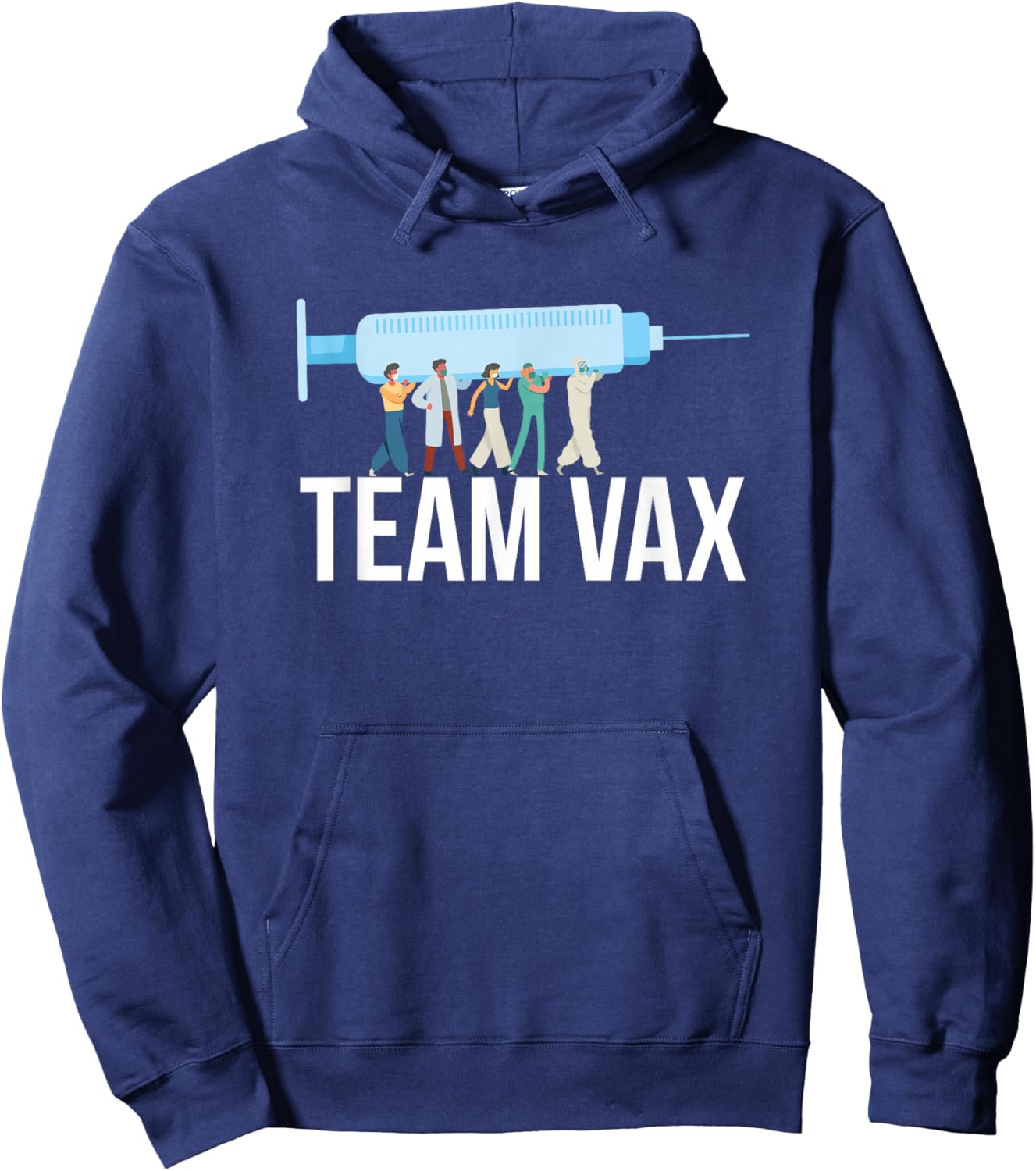 Team Vax Vaccine - Pro Vaccination for a nurse Hoodie - Hoodie | Navy