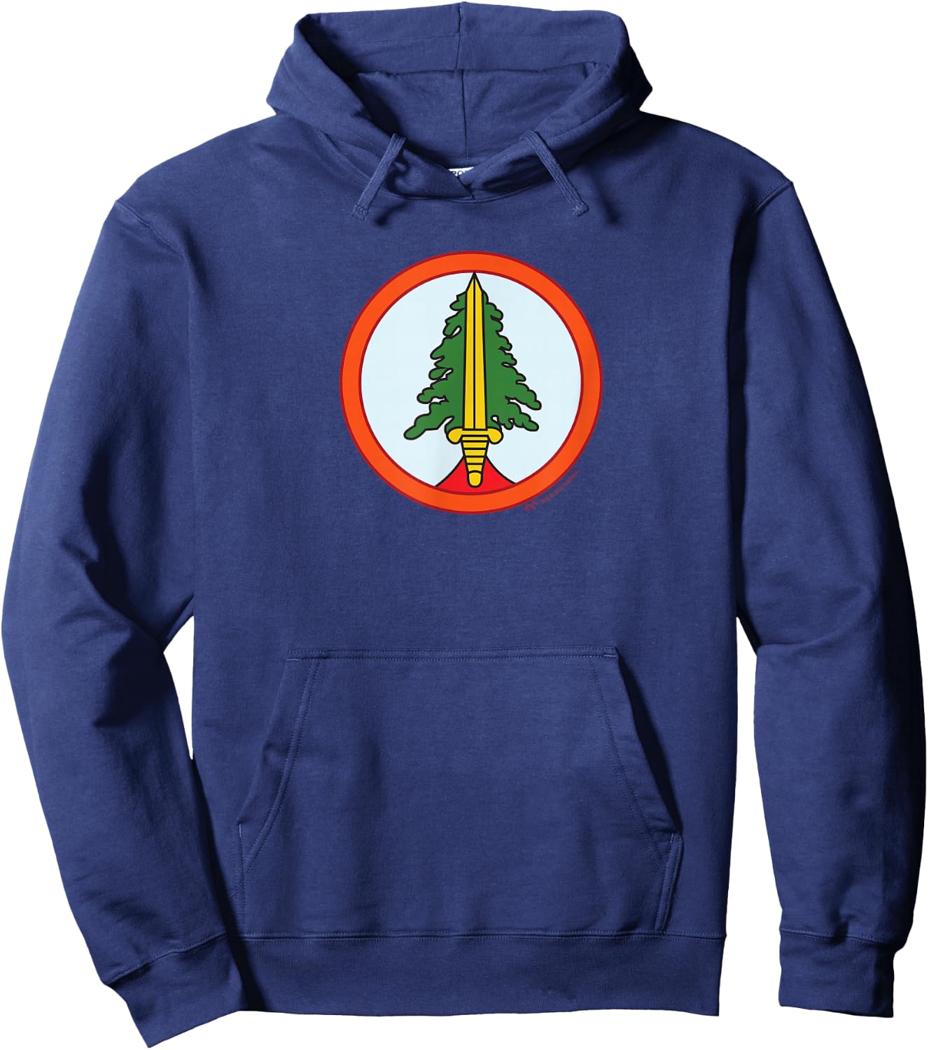 SHOWTIME Twin Peaks Bookhouse Boys Patch - Men's Black Solid - Small - Short Sleeve - Classic Fit - Cotton 65%, Polyester 35% Hoodie - Hoodie | Navy