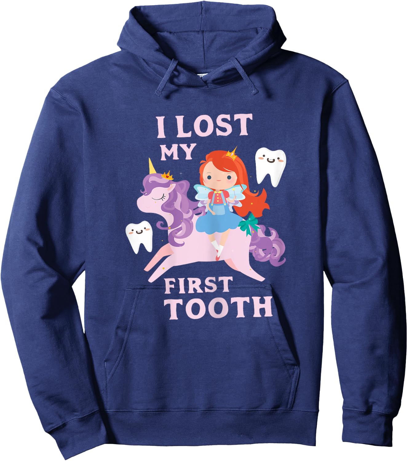 I Lost My First Tooth Shirt Baby Teeth Out Fairy Unicorn Hoodie - Hoodie | Navy