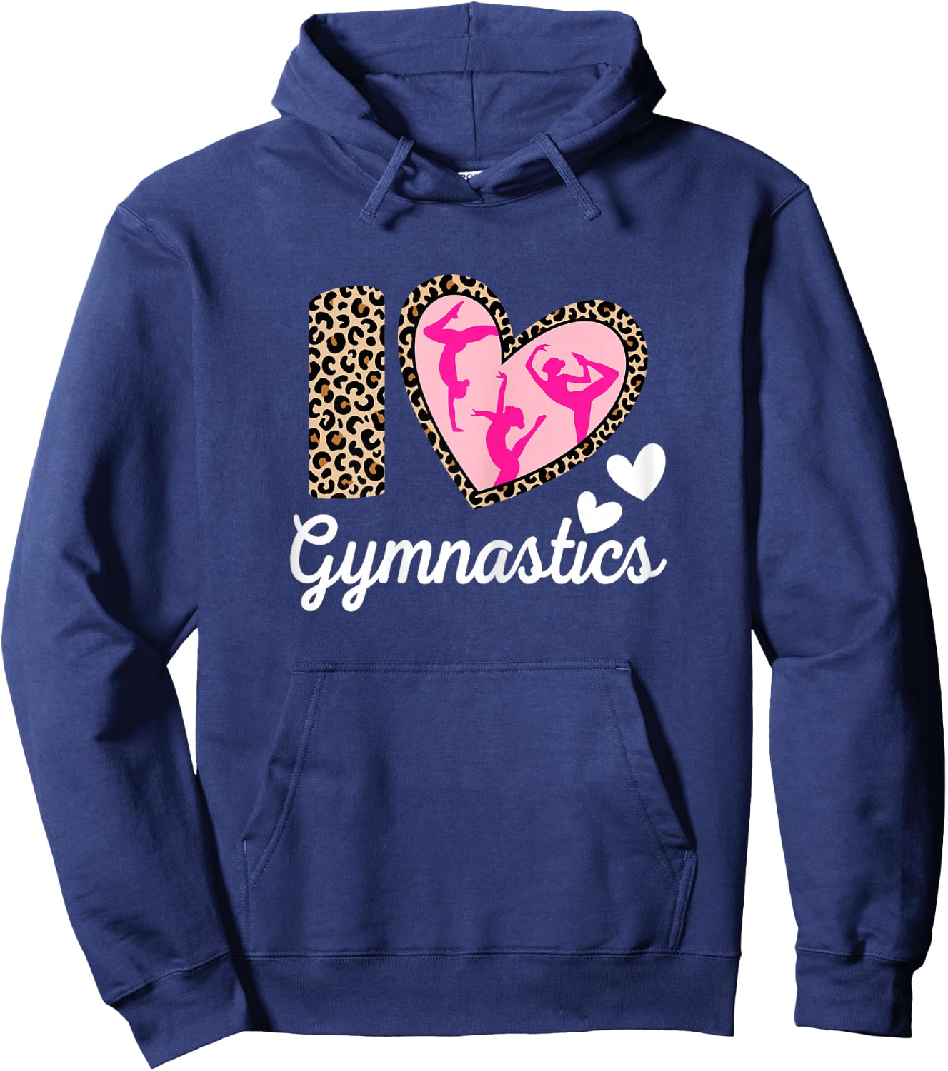 Cute I Love Gymnastics Tumbling Gymnast Women Girls Acrobat Hoodie - Hoodie | Navy