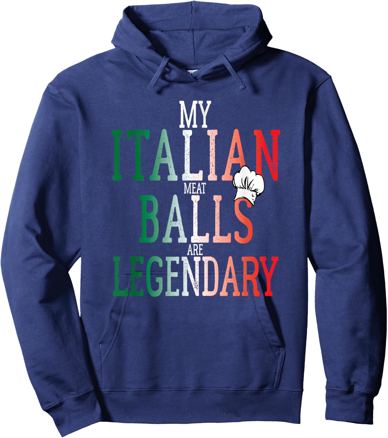 Funny Legendary Italian Balls Shirt Cooks Chef Meatballs Hoodie - Hoodie | Navy