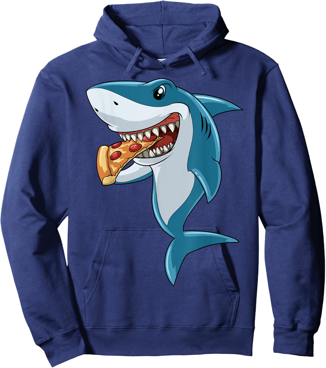 Shark Eating Pizza Shark Lovers Pizza Lovers Hoodie - Hoodie | Navy