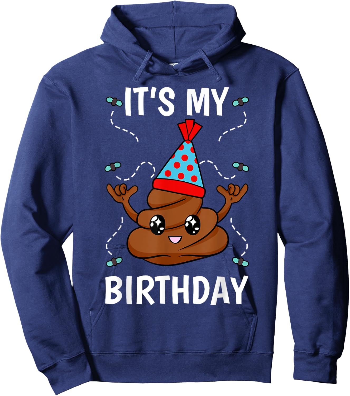 Hilarious Birthday Poop Theme Waste Sink Or Float Stool Hoodie - Hoodie | Navy