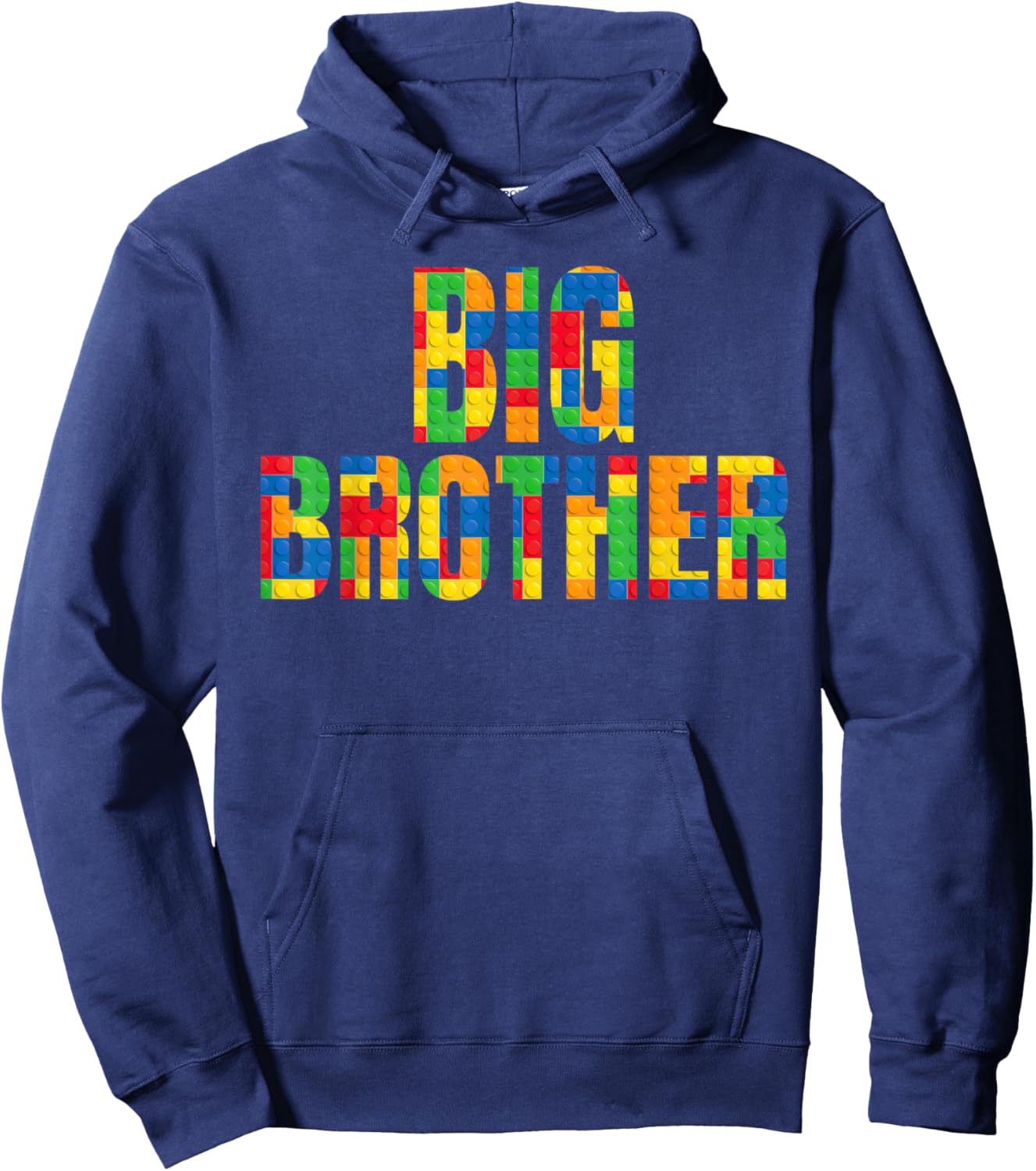 Big Brother Brick Master Builder Building Blocks Set Family Hoodie - Hoodie | Navy