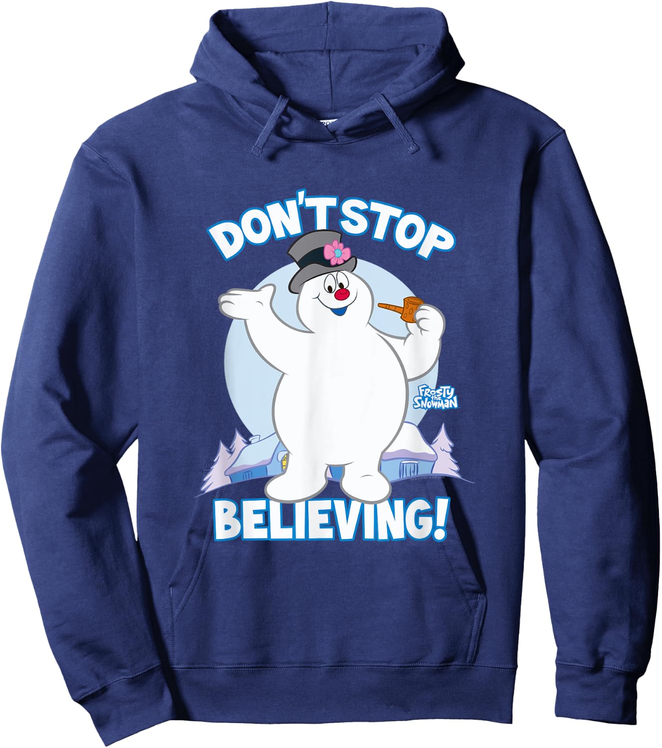 Frosty the Snowman Don't Stop Believing Hoodie - Hoodie | Navy