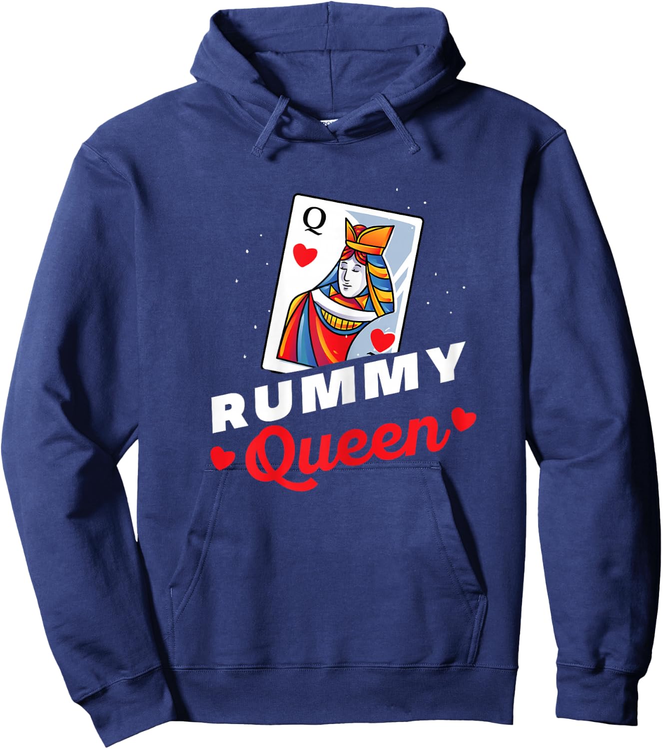 Rummy Queen - Matching Rummy Card Player and Her Hoodie - Hoodie | Navy