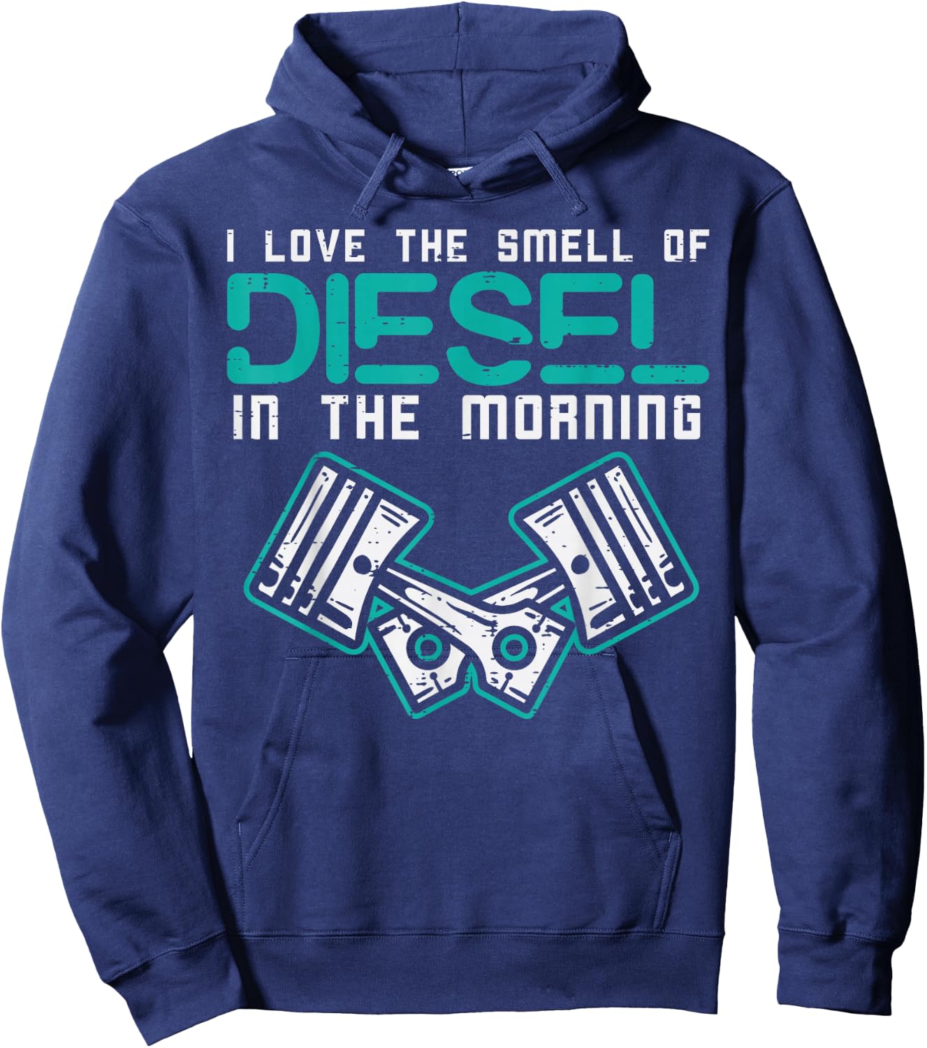 Mechanic Love Smell of Diesel in Morning Funny Car Auto Men Hoodie - Hoodie | Navy