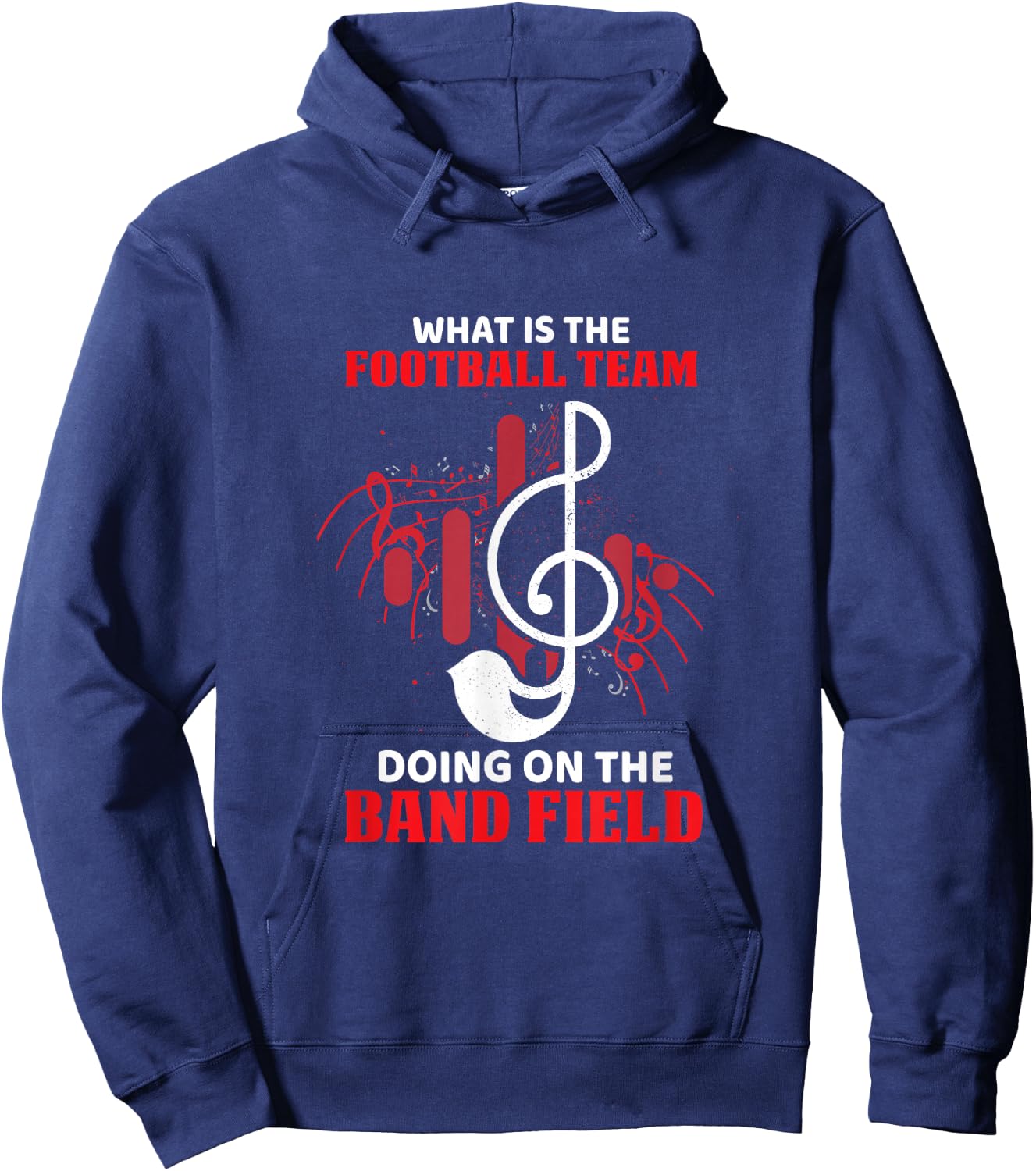What Is The Football Team Doing On The Band Field Musical Hoodie - Hoodie | Navy