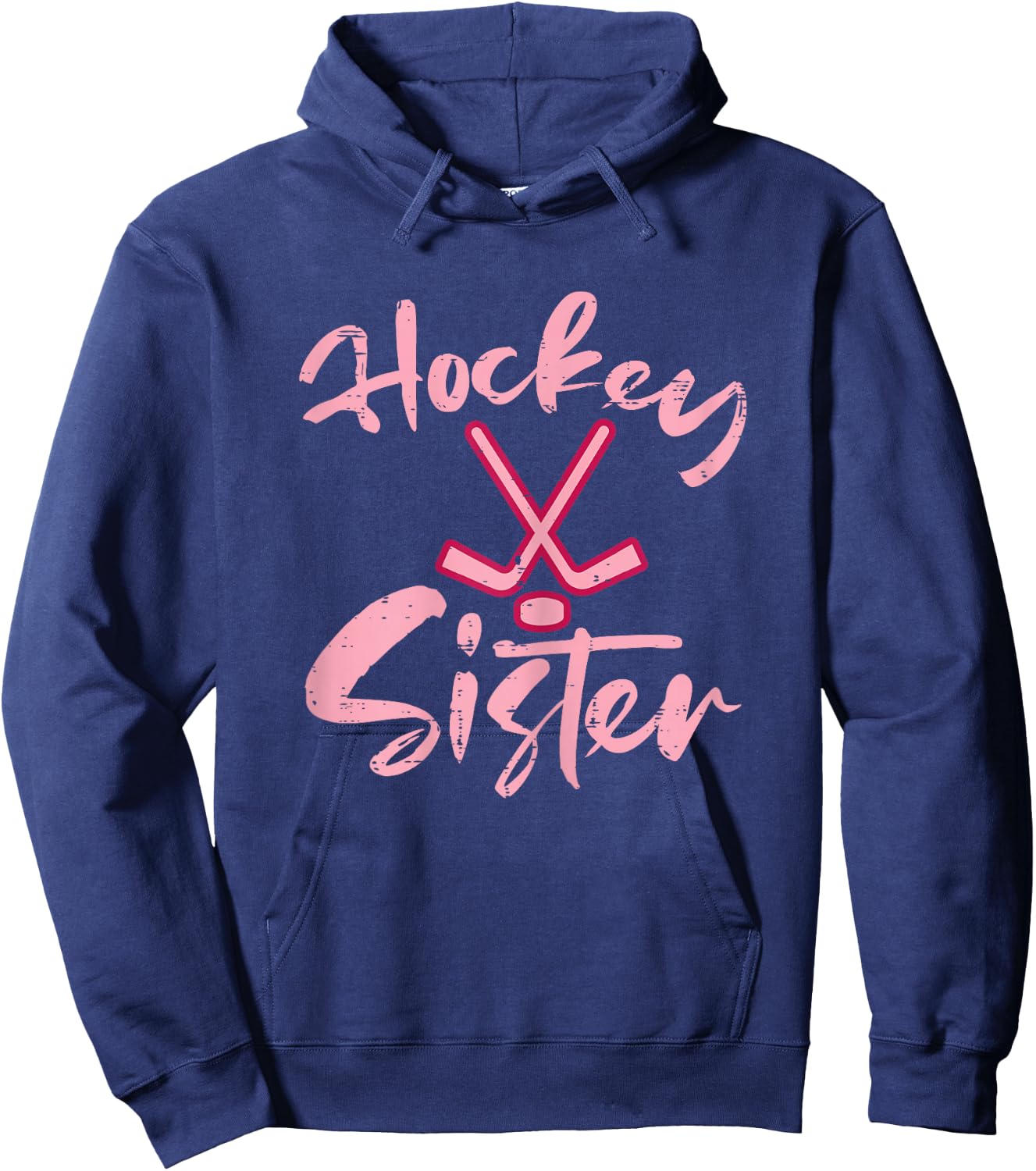 Ice Hockey Sister Fan Women Girls Kids Youth Toddler Hoodie - Hoodie | Navy