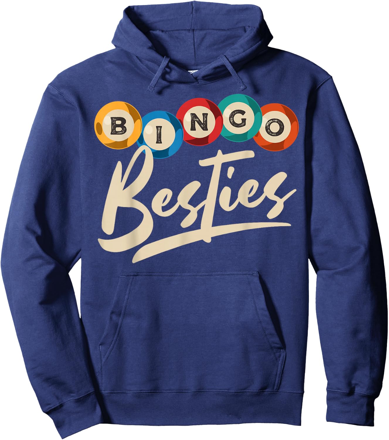 Bingo Buddy Gambling Besties Bingo Marker Blower Dauber Hoodie - Hoodie | Navy