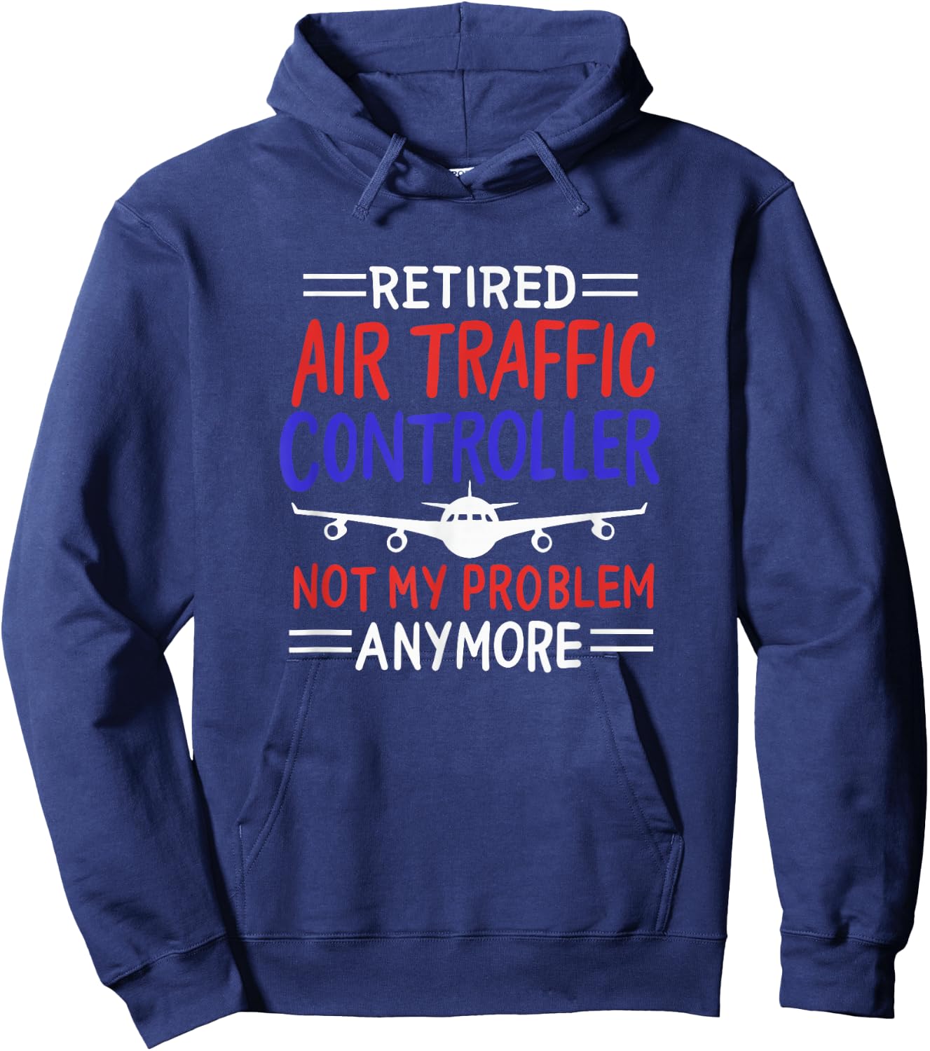 Funny aviation design for a retired air traffic controller Hoodie - Hoodie | Navy