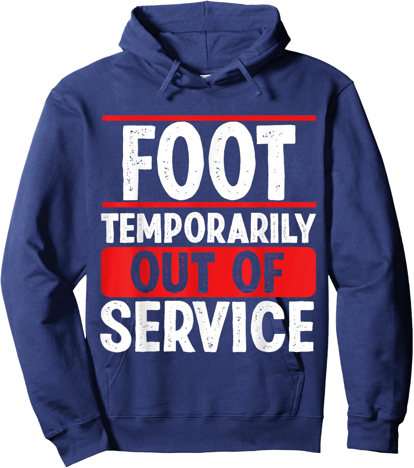 Get well soon Broken Foot Funny Broken Foot Recovery Hoodie - Hoodie | Navy