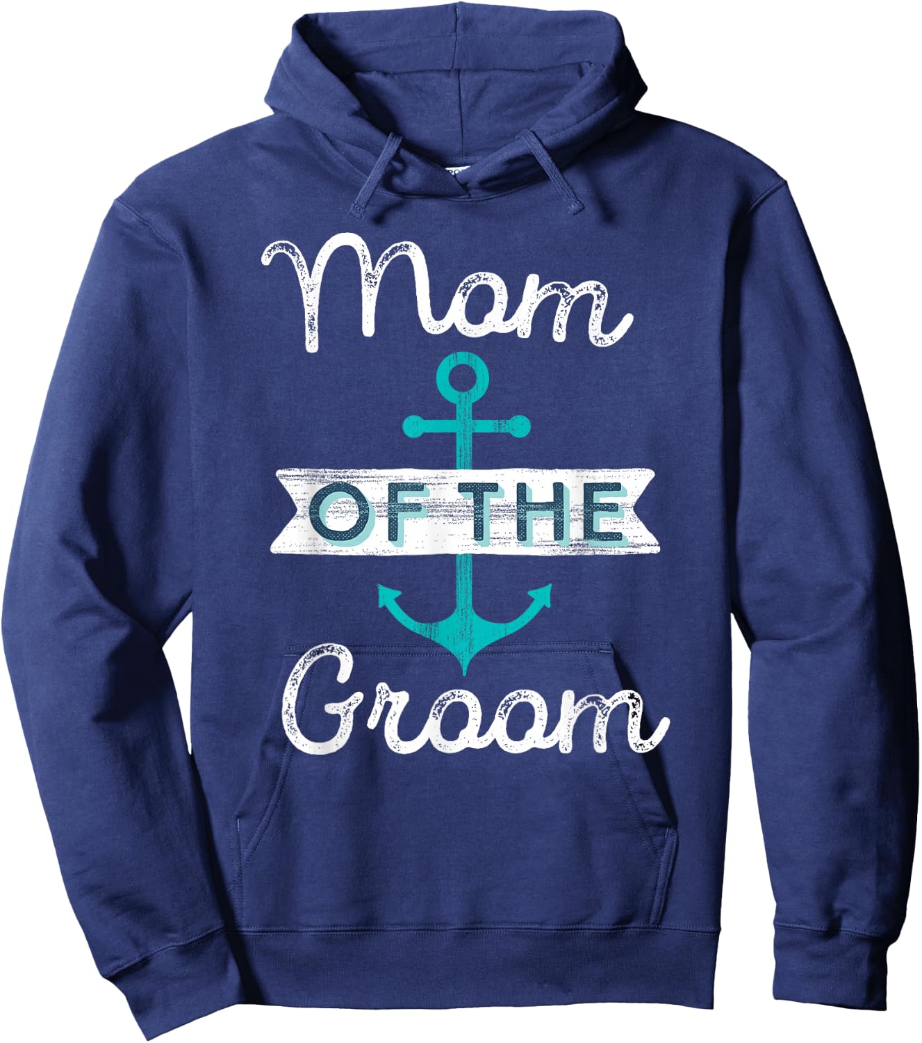 Mom of the Groom Gift Fun Mother Mama Nautical Wedding Favor Hoodie - Hoodie | Navy
