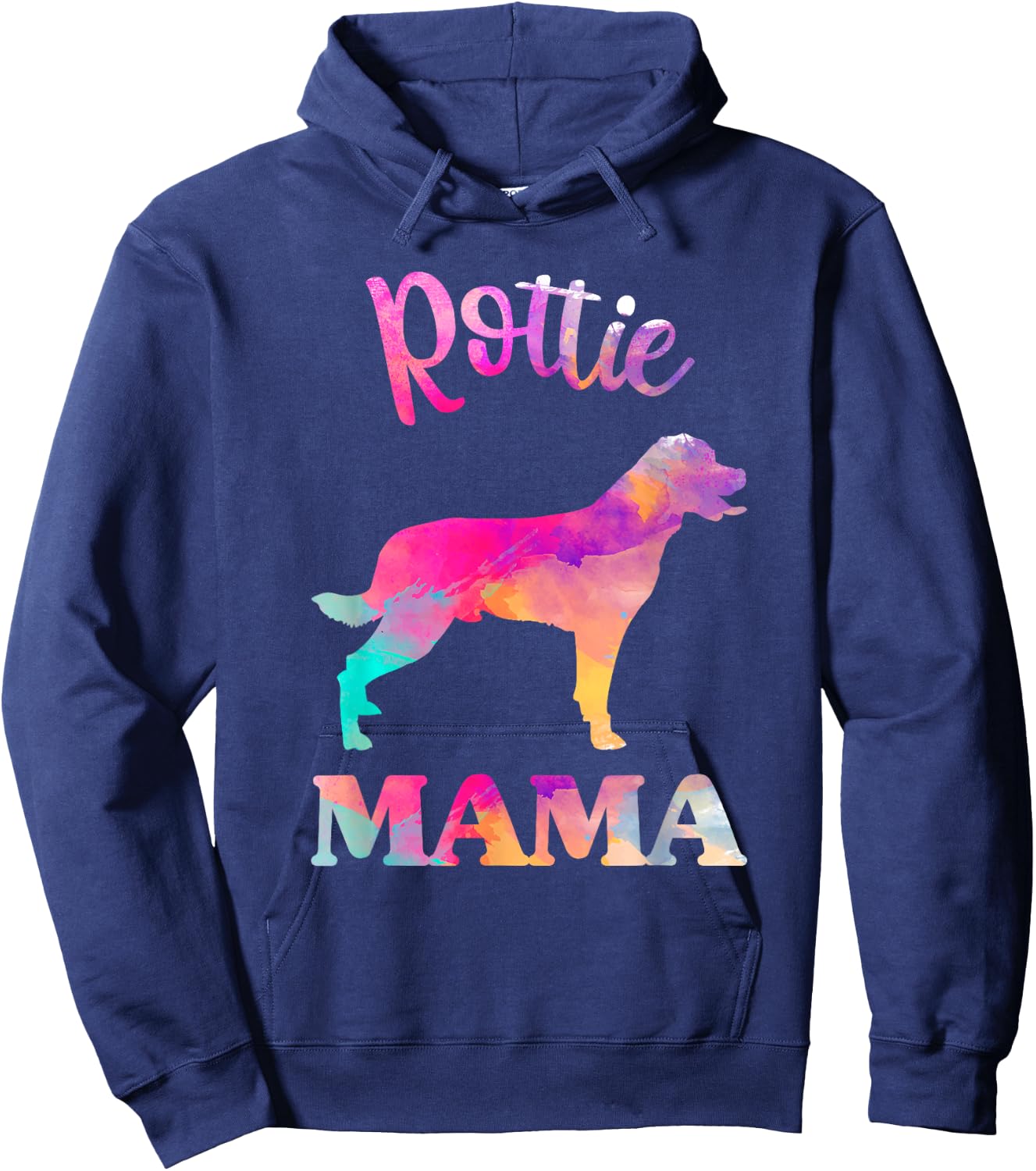 Rottie Rottweiler Mama Shirt Women, Mothers Day Dog Mom Hoodie - Hoodie | Navy