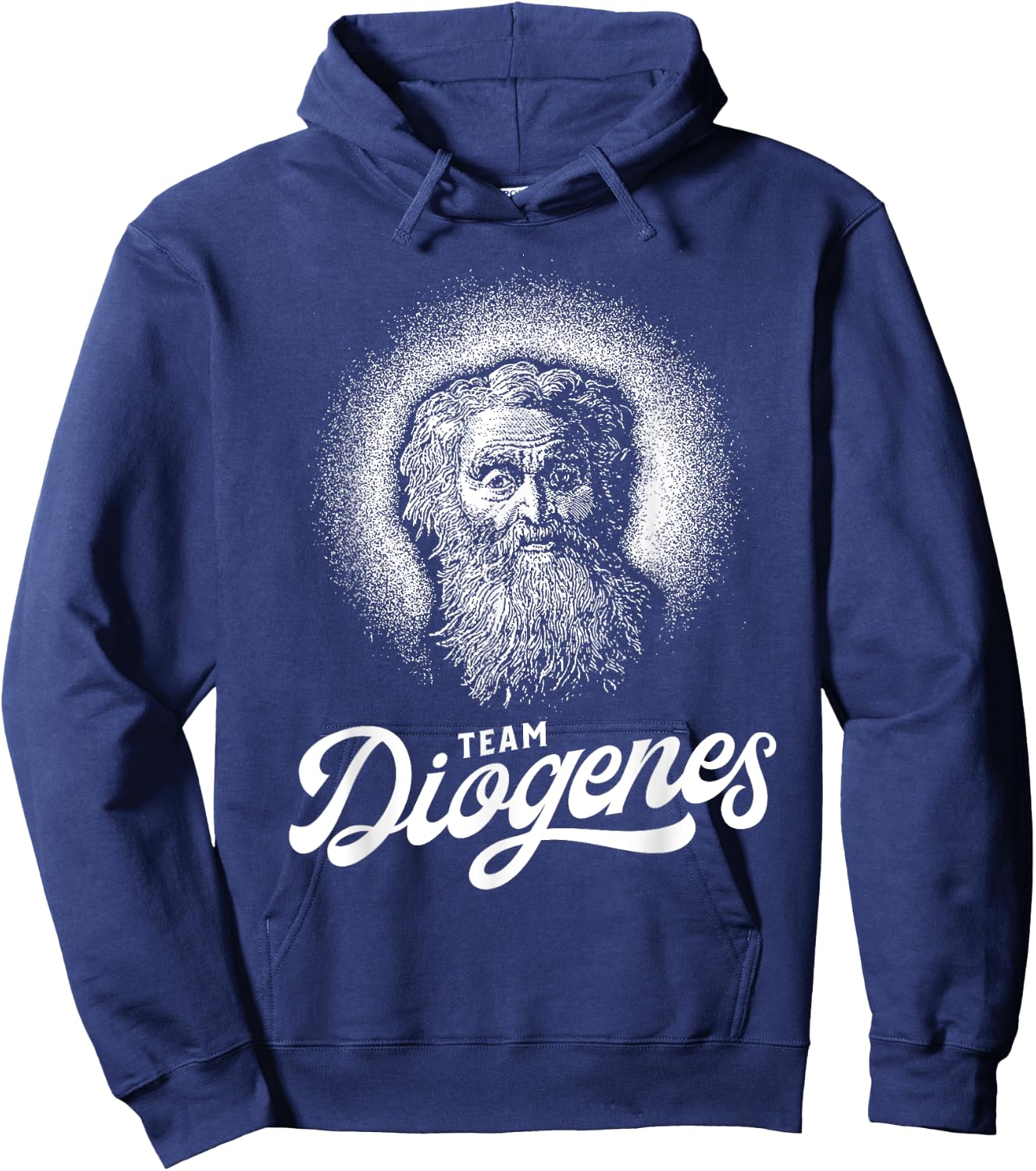 Team Diogenes - Philosopher Retro Portrait Hoodie - Hoodie | Navy