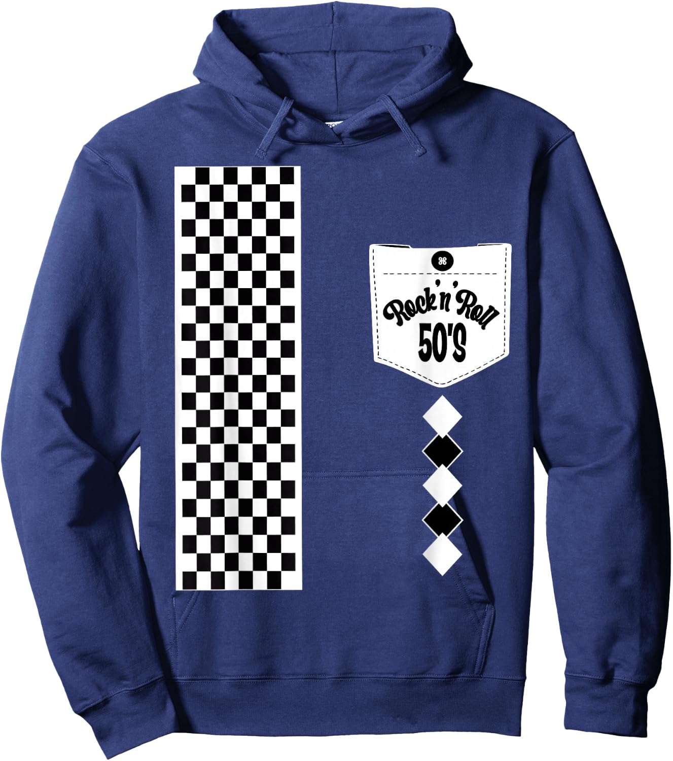 Rockabilly Bowling 50s Sock Hop Costumes Greaser Retro 1950s Hoodie - Hoodie | Navy