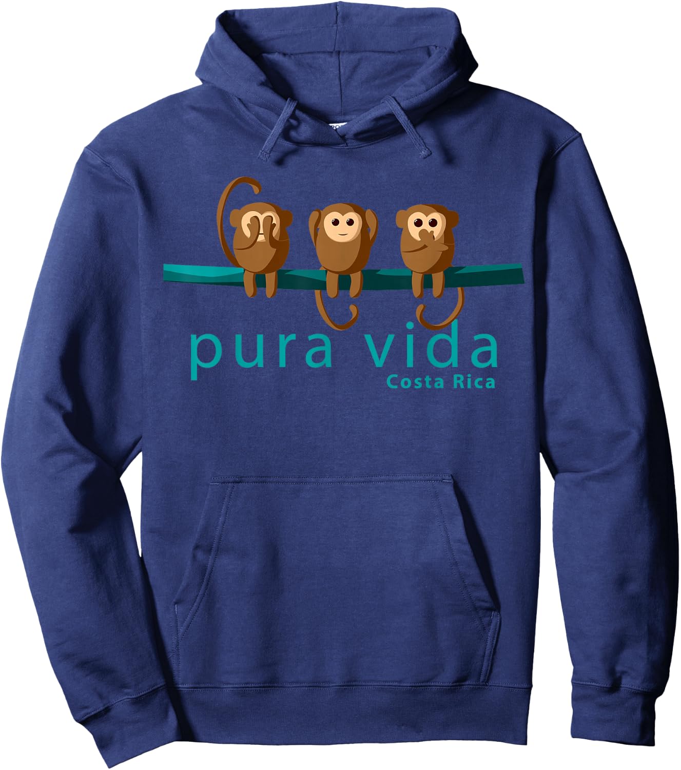 Pura Vida Monkeys Costa Rica Hoodie - Hoodie | Navy