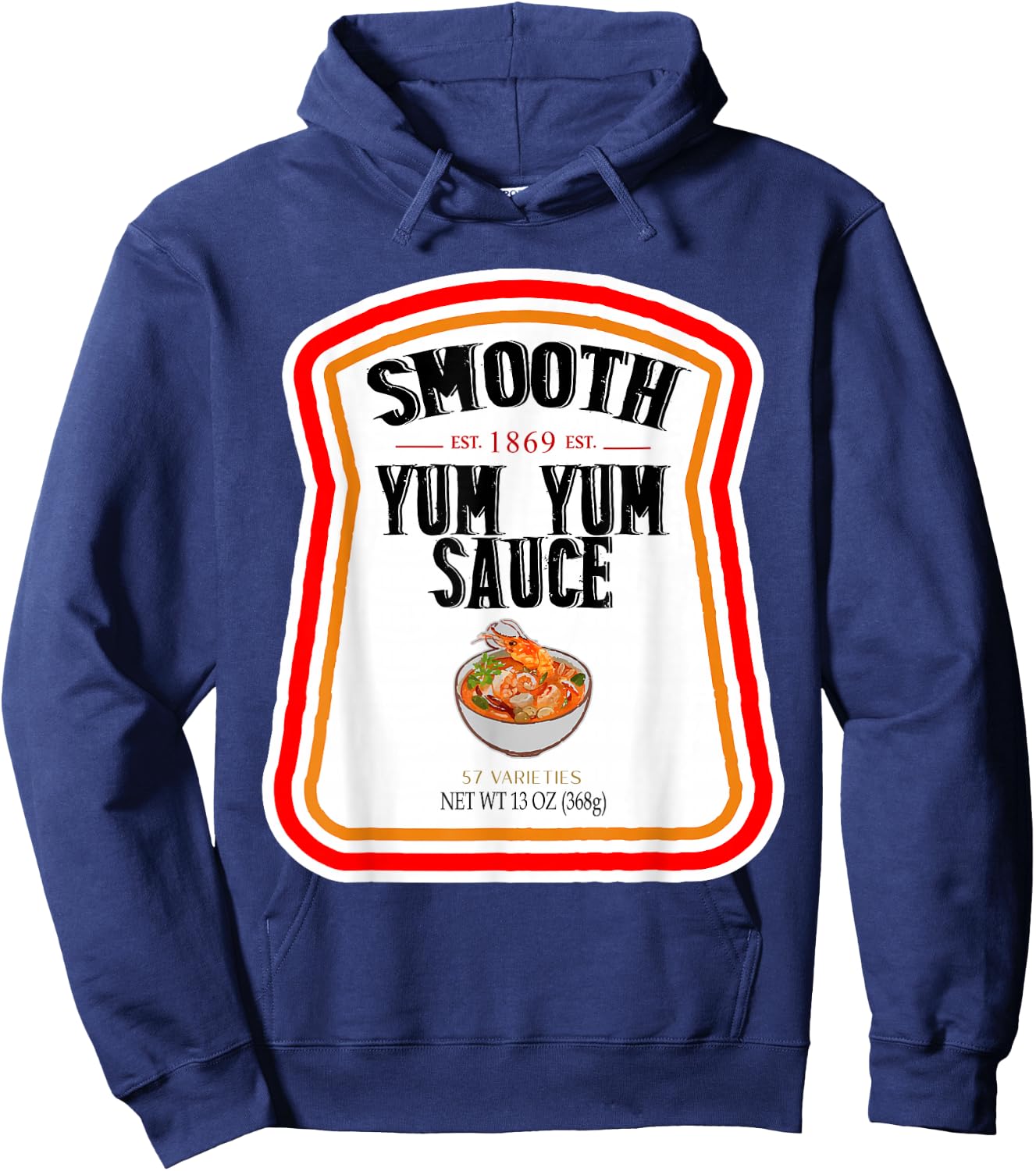 Smooth Yumyum Bottle Label Halloween 2024 Couples Costume Hoodie - Hoodie | Navy