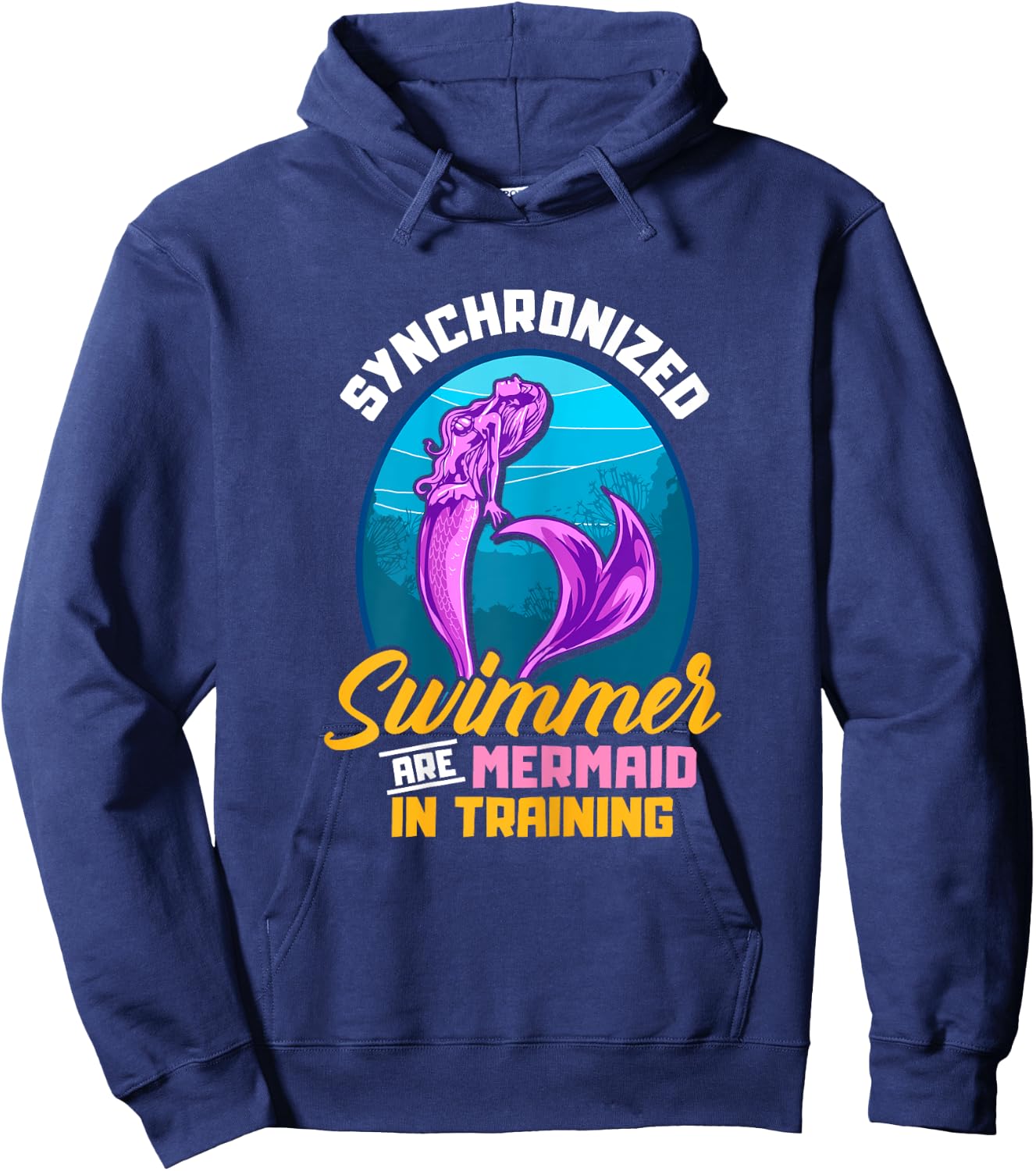 Synchronized Swimming Mermaid Mermaids costume dress Hoodie - Hoodie | Navy