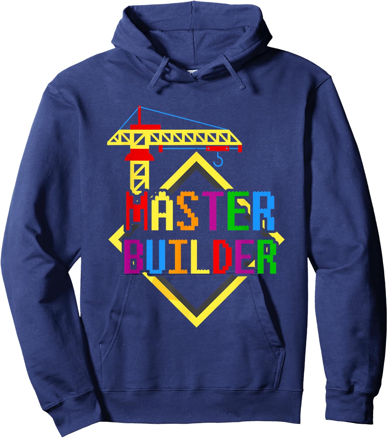 Master Builder Engineer Building Blocks Bricks Bricklayer Hoodie - Hoodie | Navy