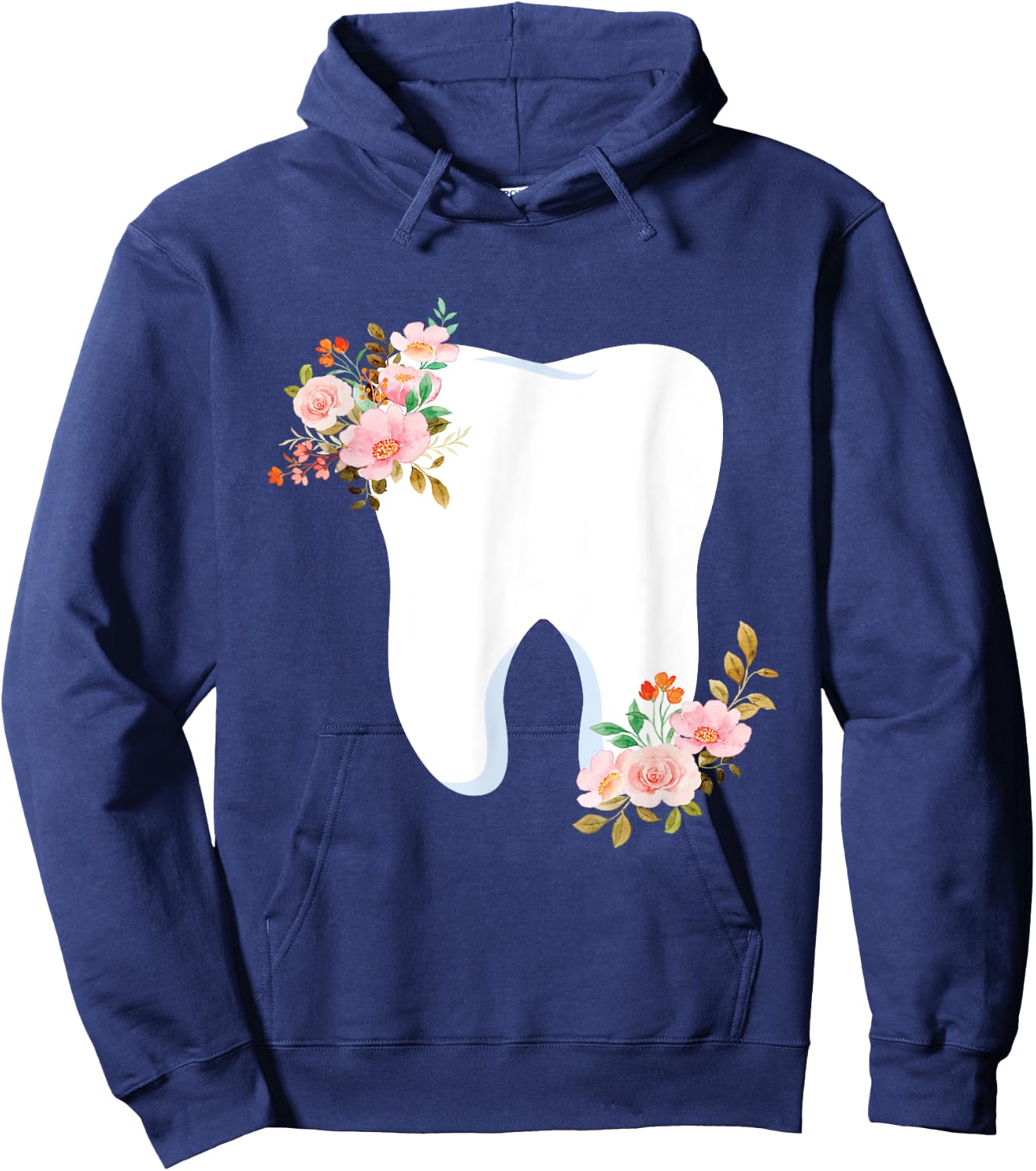 Flower Tooth - Dentist Dental Assistant Hygienist Dentistry Hoodie - Hoodie | Navy