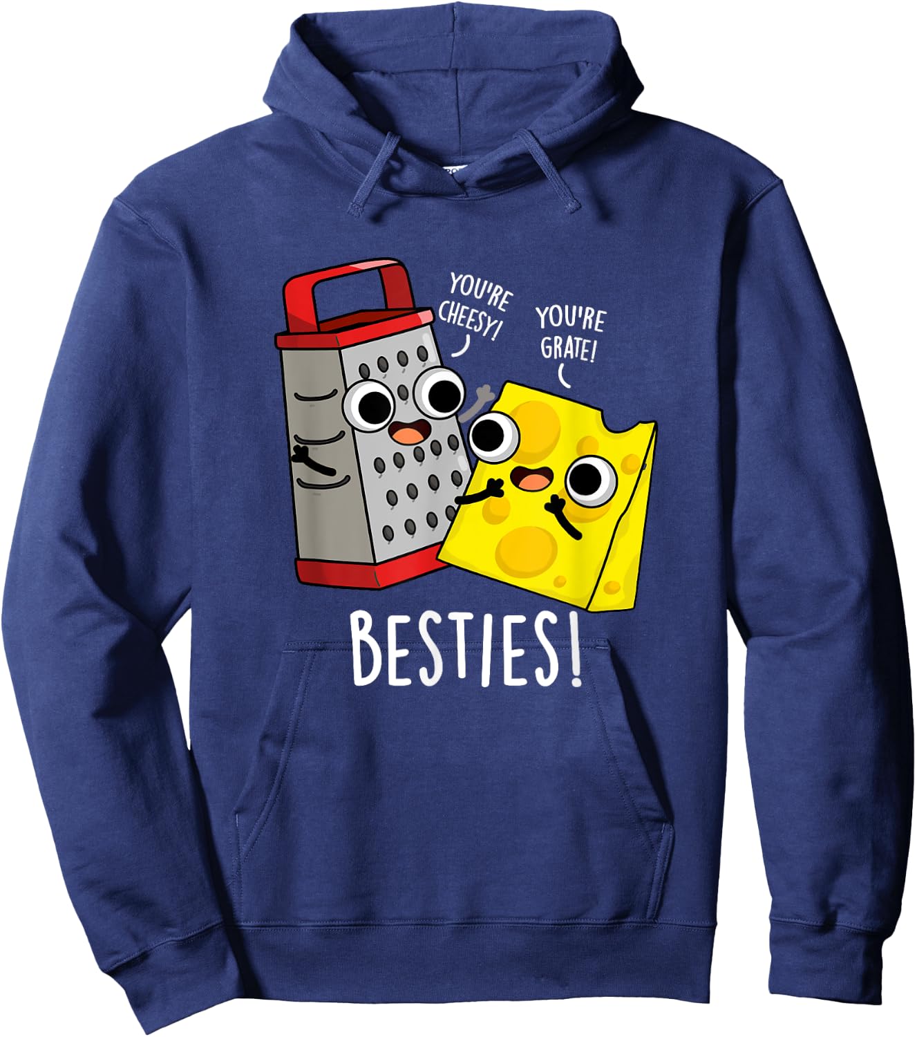 Besties Funny Best Friend Pun Hoodie - Hoodie | Navy