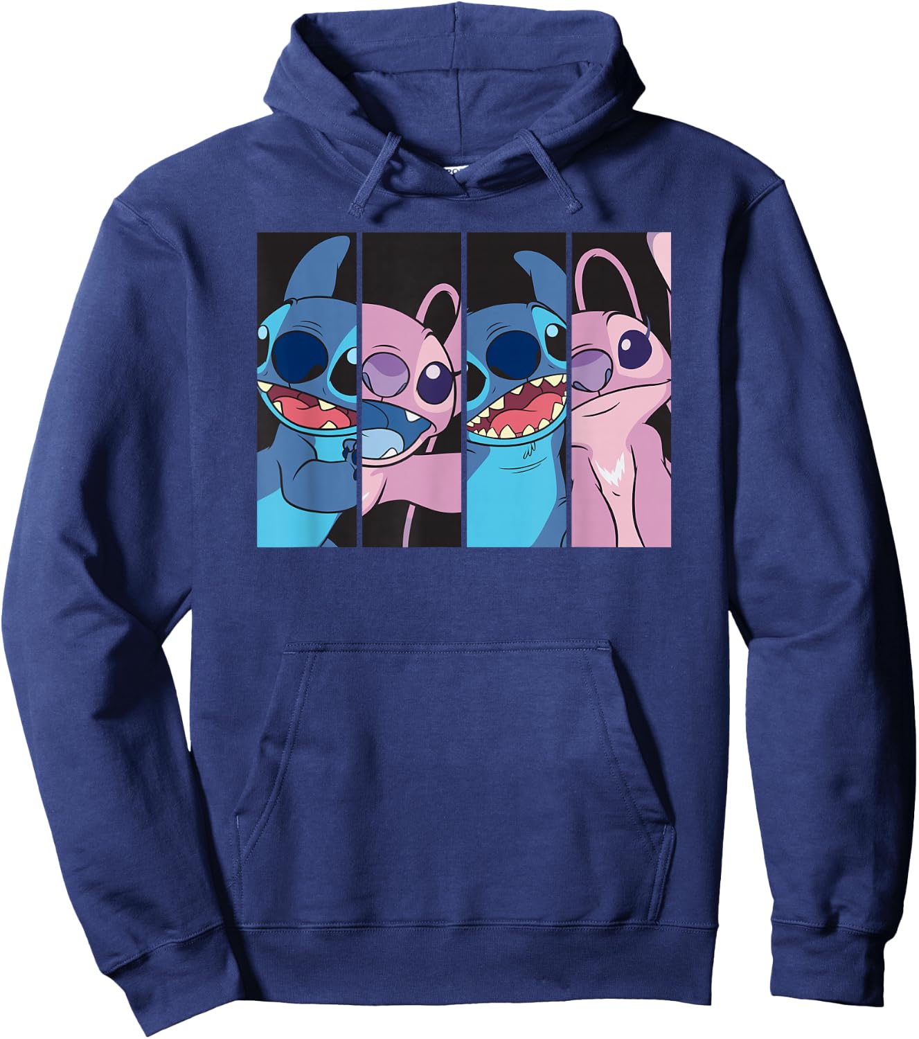 Lilo & Stitch 2: The Series - Stitch & Angel Boxed Faces Hoodie - Hoodie | Navy