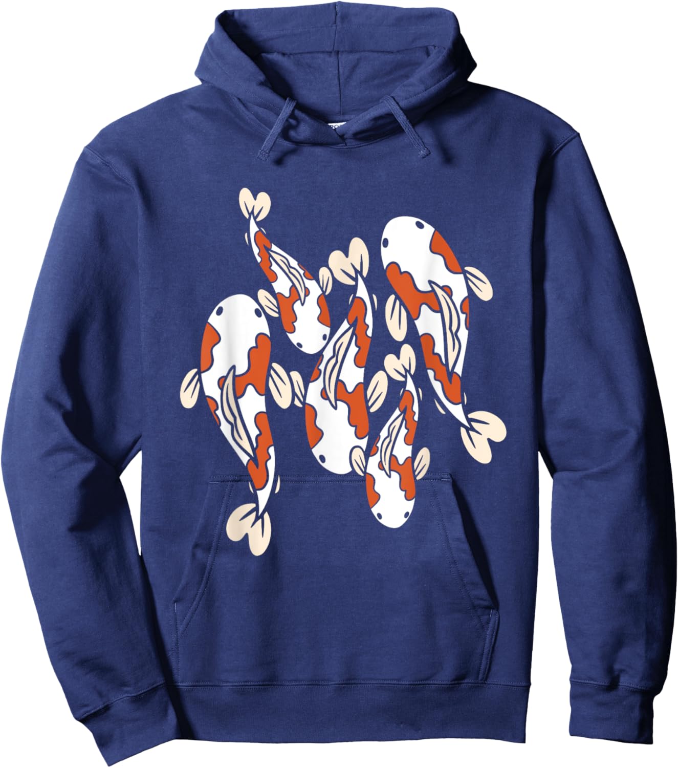 Watercolor Koi Fish Hoodie - Hoodie | Navy