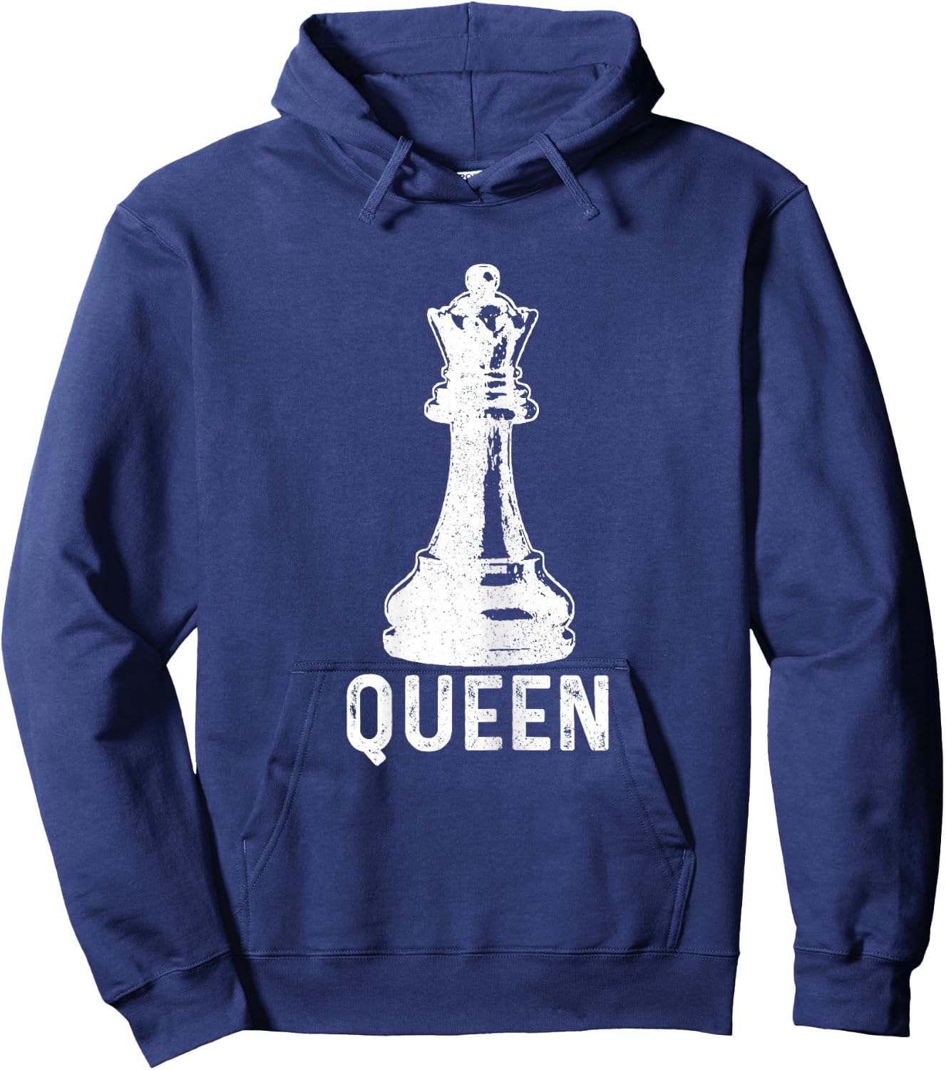 Chess Girl Queen Vintage Chess Player Hoodie - Hoodie | Navy