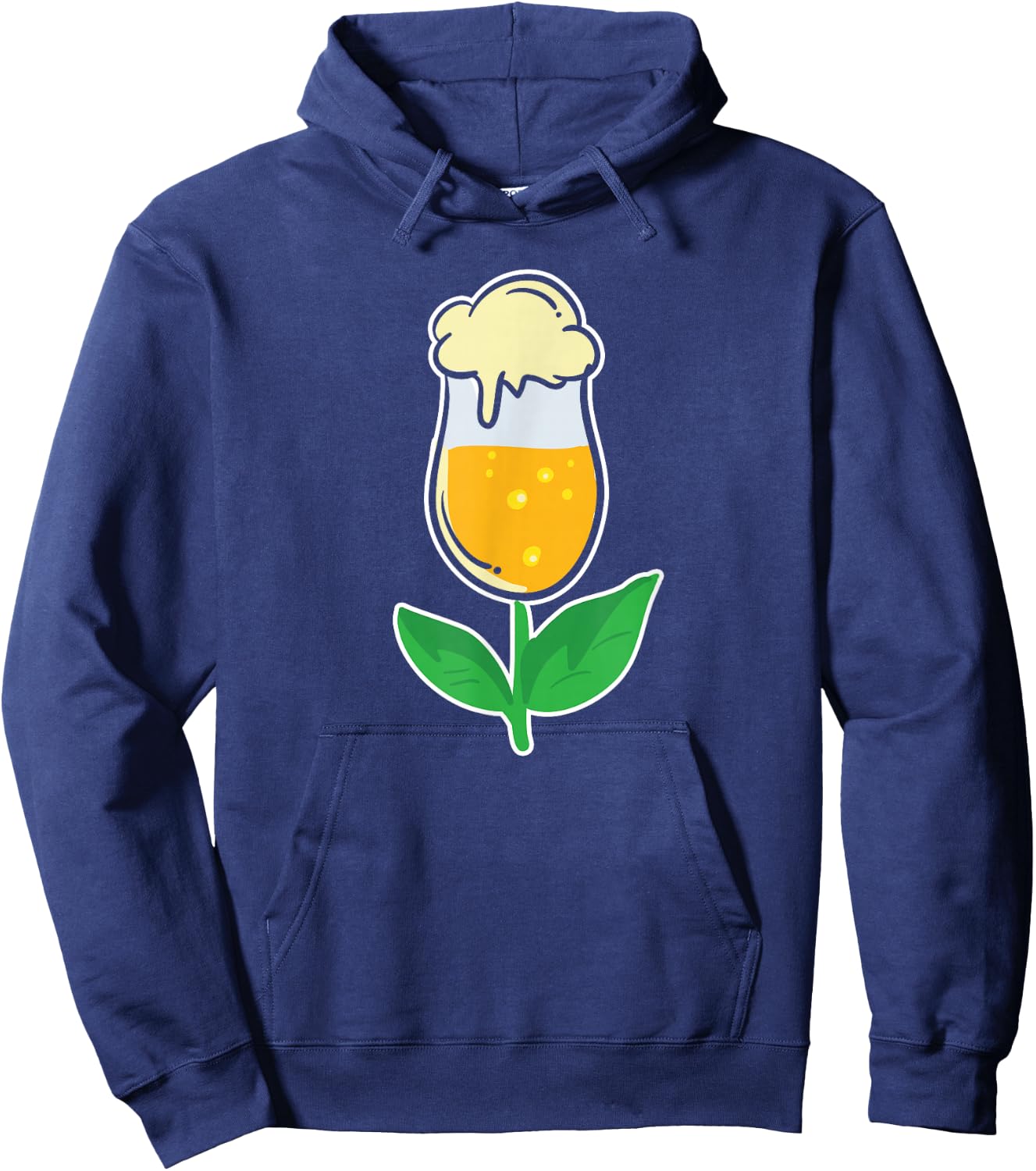 Tulip Glass Beer Alcohol Beer Lovers Women MP Hoodie - Hoodie | Navy