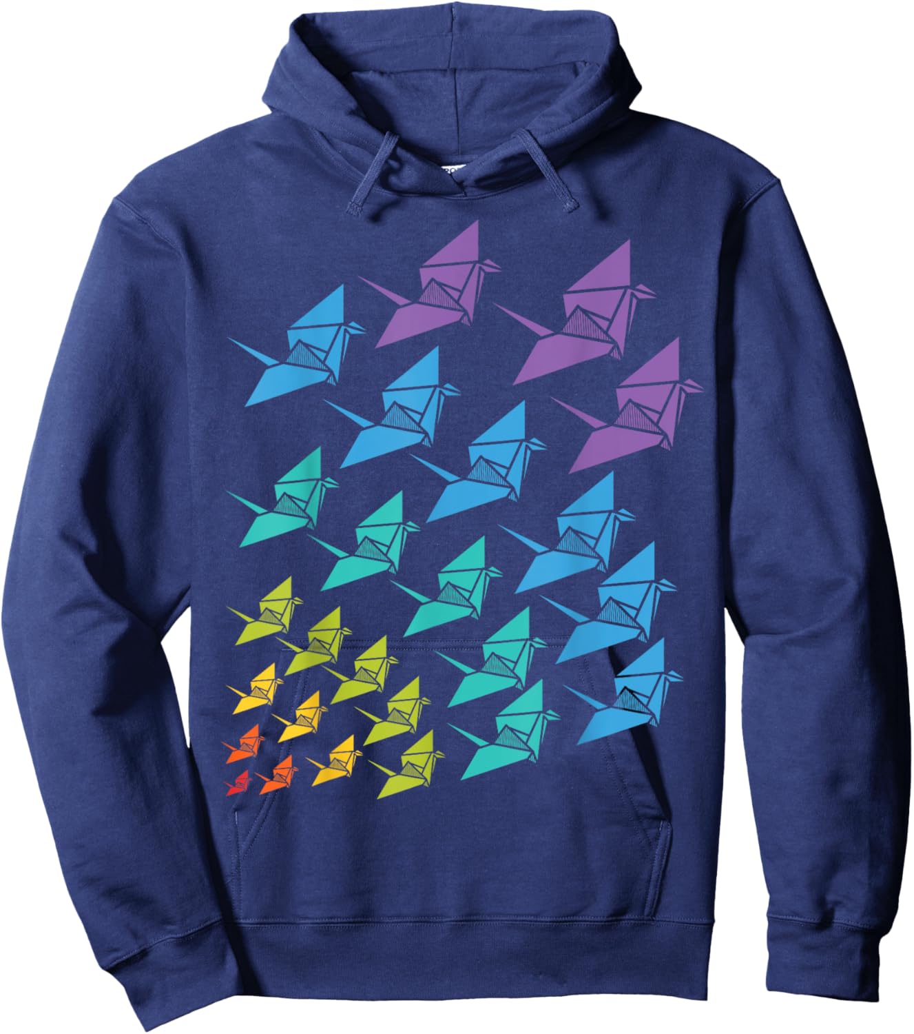 Origami Cranes Japanese Origami Crane Craft Hoodie - Hoodie | Navy