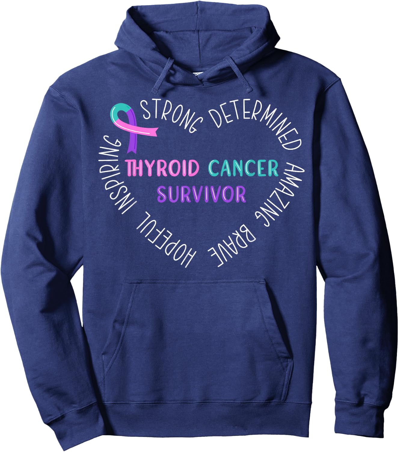 Thyroid Cancer Survivor Hoodie - Hoodie | Navy