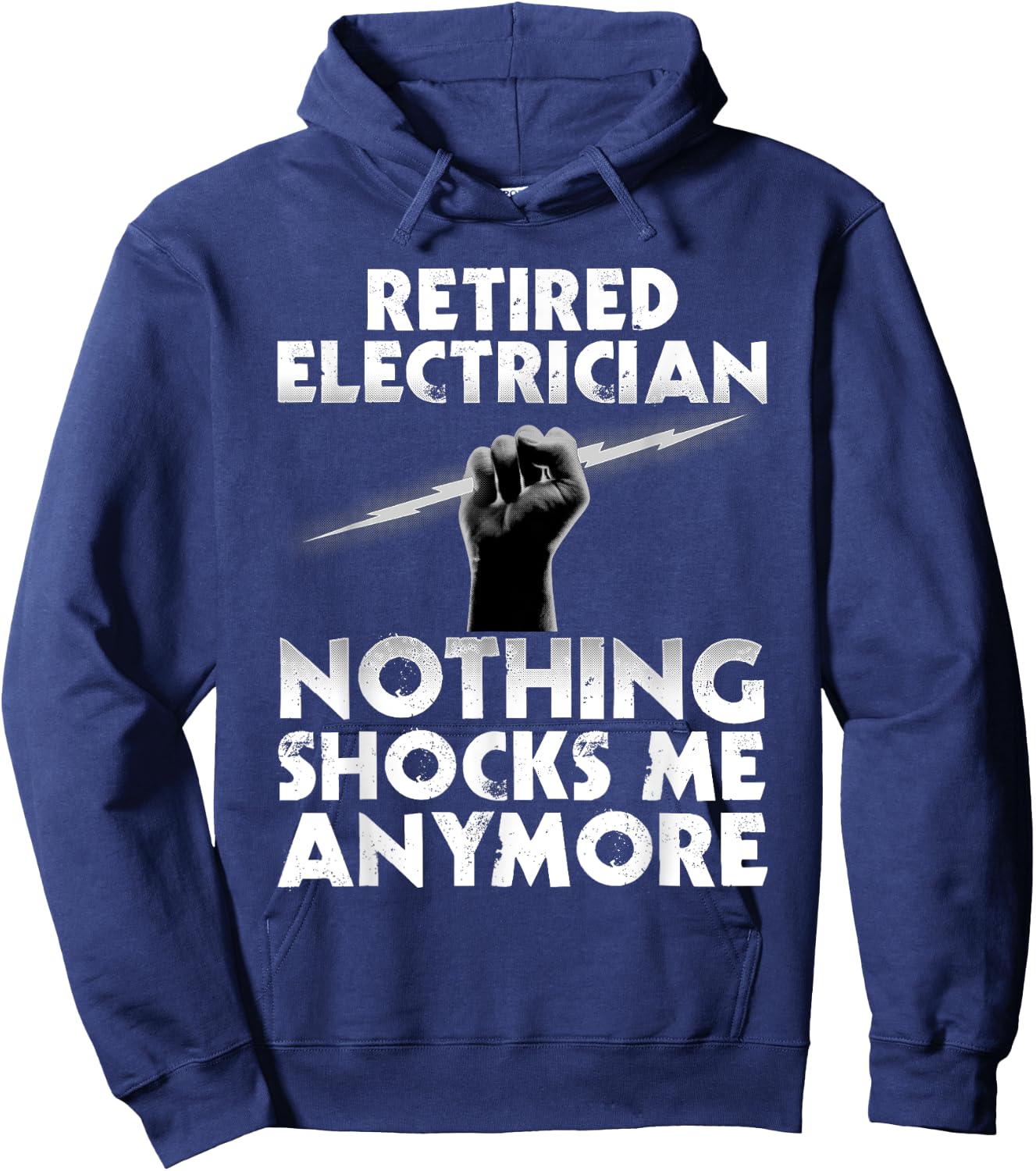 Electrician Retirement Art Women Retired Electrician Hoodie - Hoodie | Navy