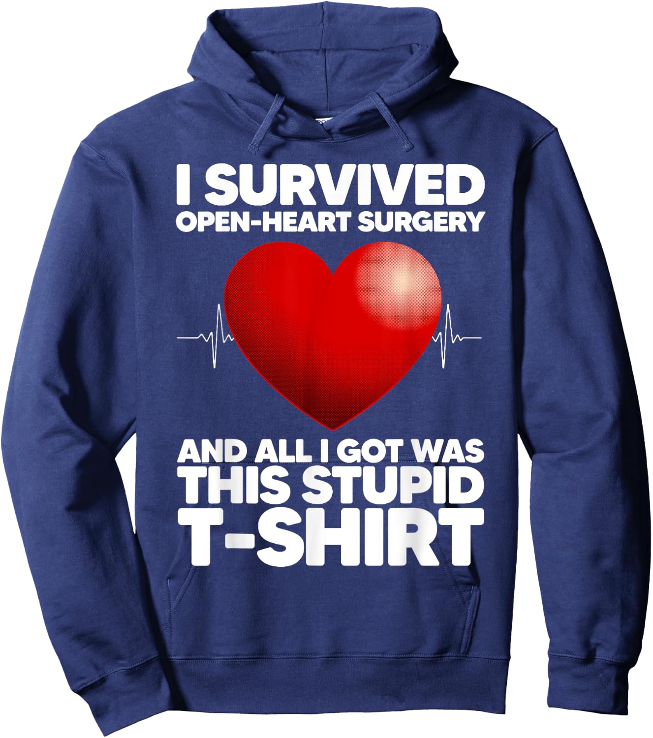 Funny Open Heart Surgery Art Women Heart Transplant Hoodie - Hoodie | Navy