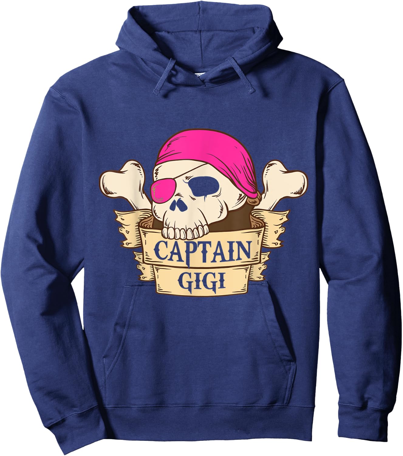 Captain Gigi Pirate Halloween Grandma Gift Hoodie - Hoodie | Navy