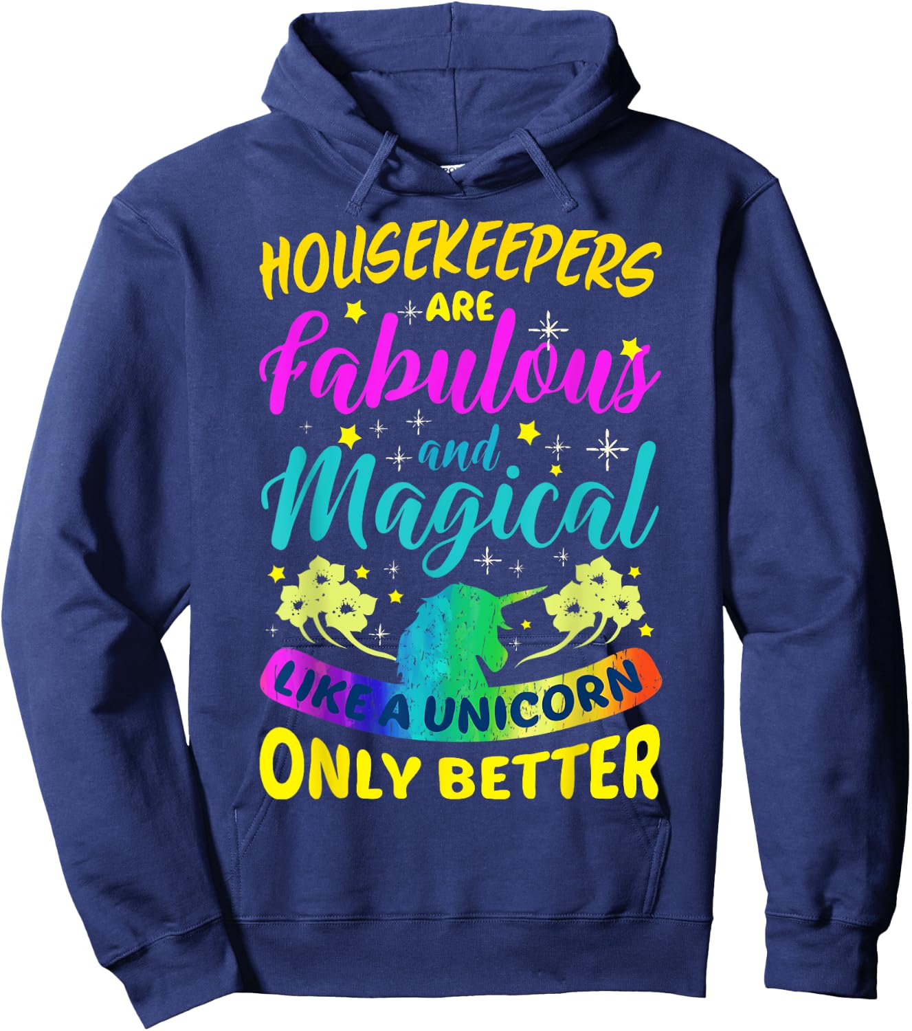 Housekeepers Cleaning Lady Funny Cute Colourful Housekeeping Hoodie - Hoodie | Navy