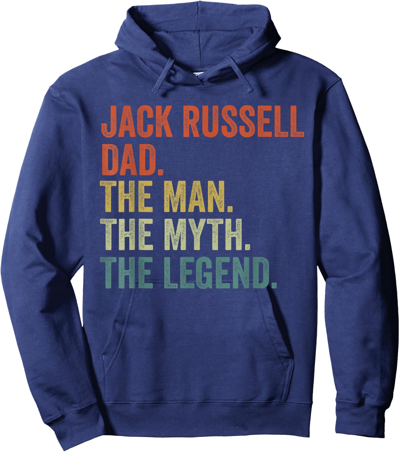 Men Vintage Dog Dad Man Myth Legend Shirts, Jack Russell Dad Hoodie - Hoodie | Navy
