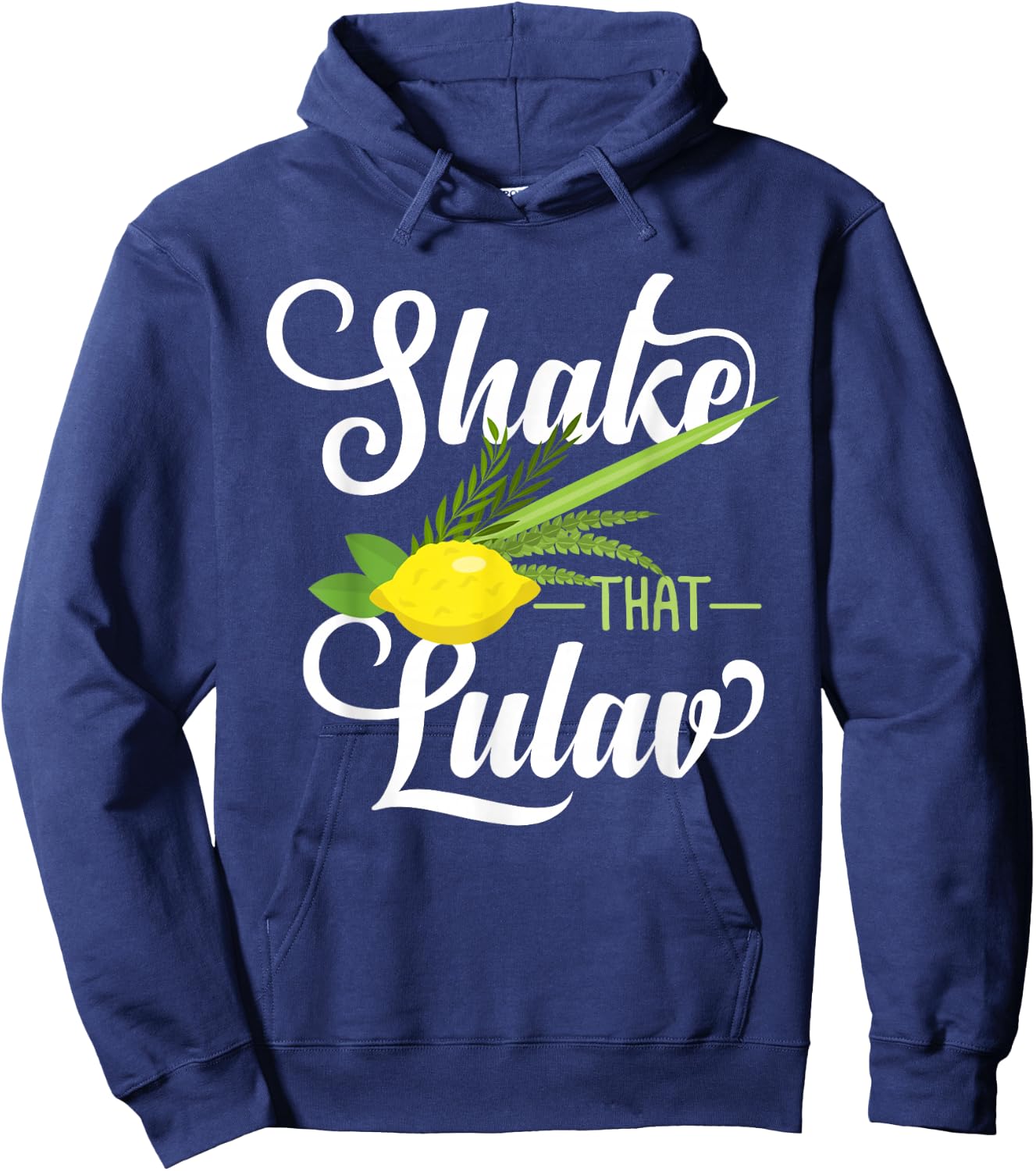 Feast of Tabernacles with Lulav and Etrog or Sukkot Hoodie - Hoodie | Navy