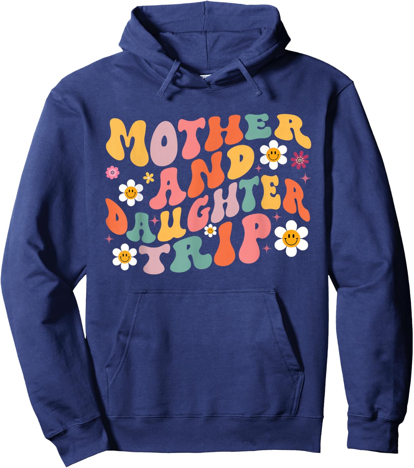 Mother Daughter Trip 2026 Vacation Mom Daughter Travel Retro Hoodie - Hoodie | Navy