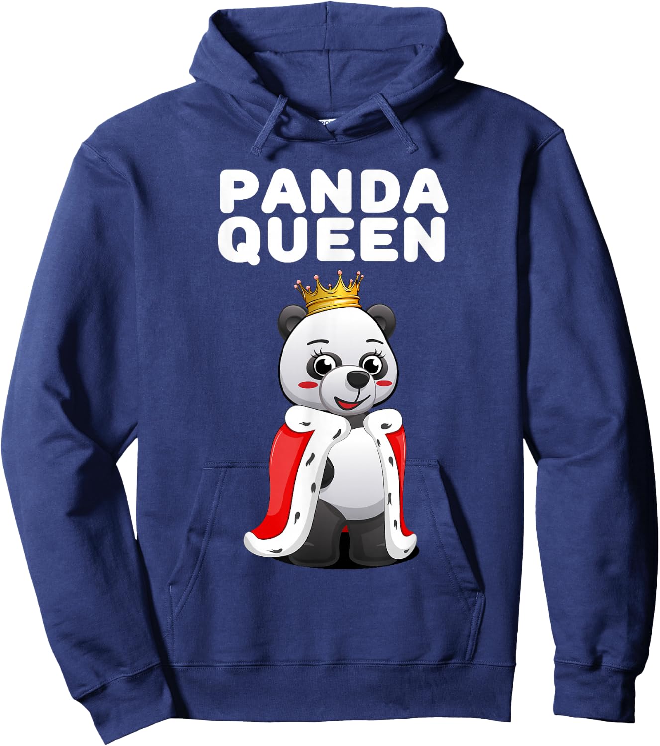 Panda Shirts for Girls | Panda Queen Women's Panda Themed Hoodie - Hoodie | Navy