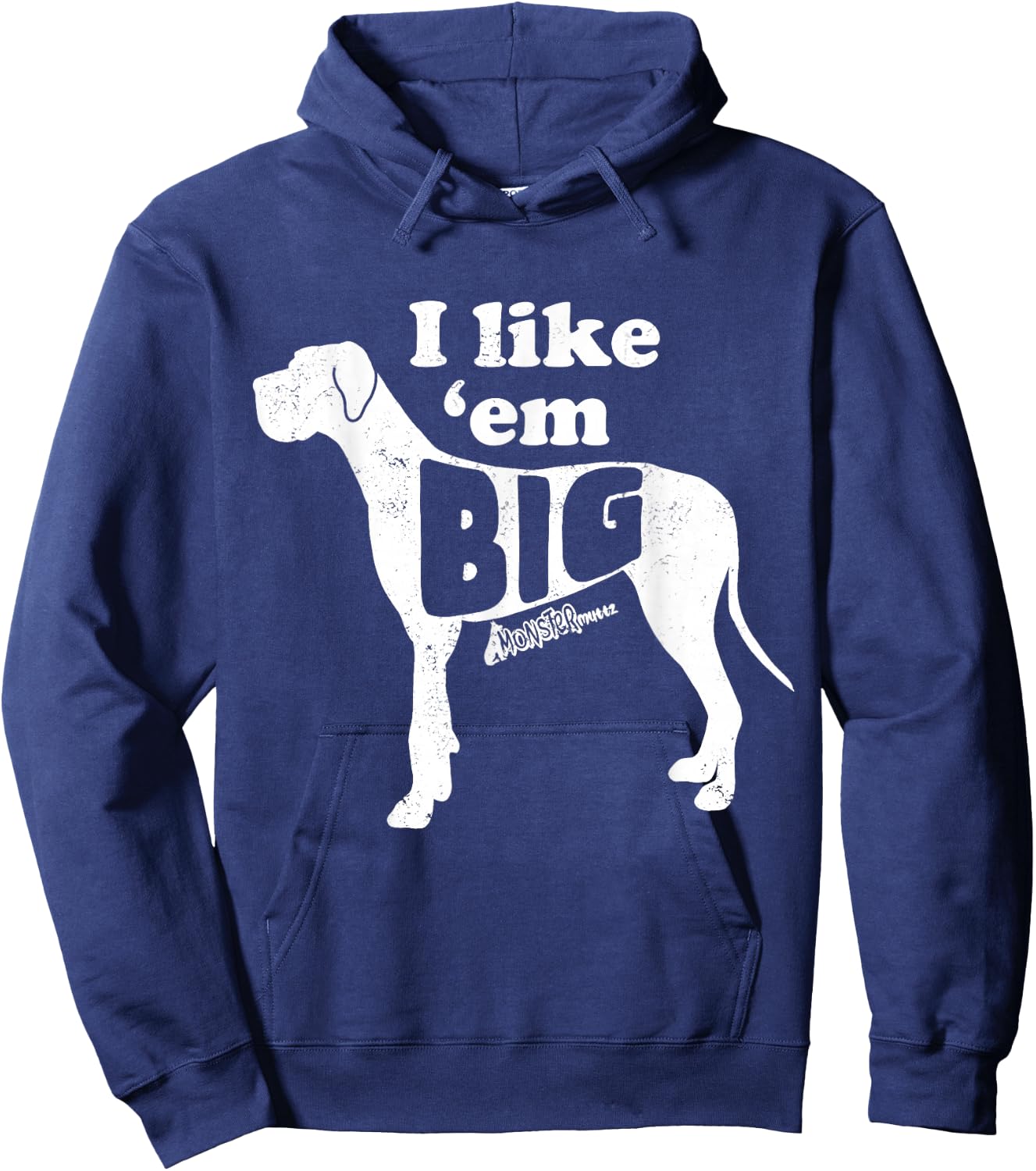 Cute Great Dane, I Like Em Big, Funny Dog Mom, Great Dane Hoodie - Hoodie | Navy