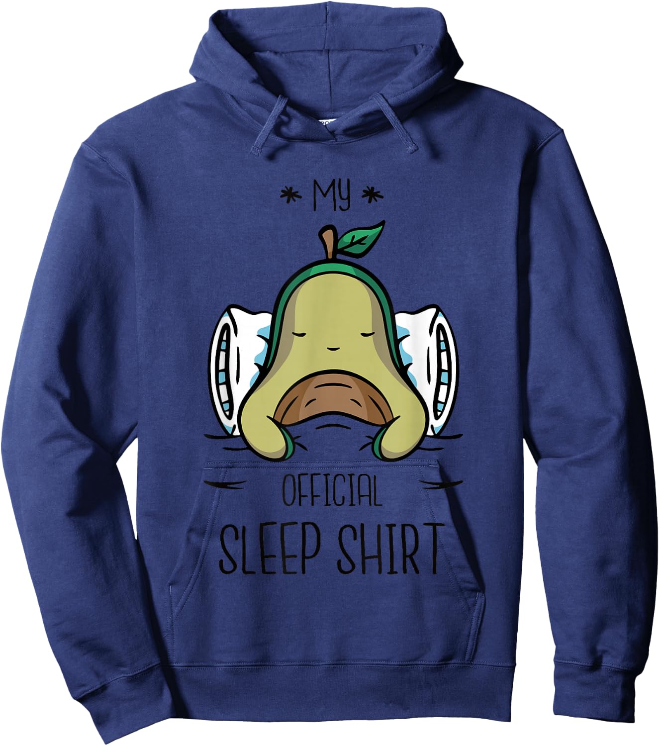 Cute Official Sleep Shirt Avocado Men Women Child Hoodie - Hoodie | Navy