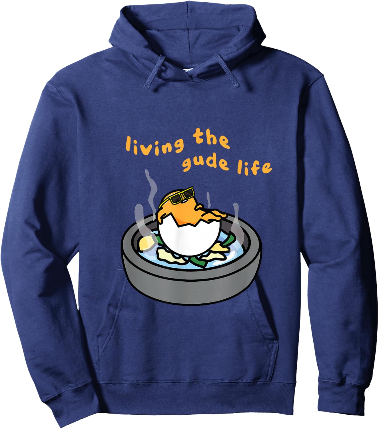 Living The Gude Life Ramen Featuring Gudetama Small Hoodie - Hoodie | Navy